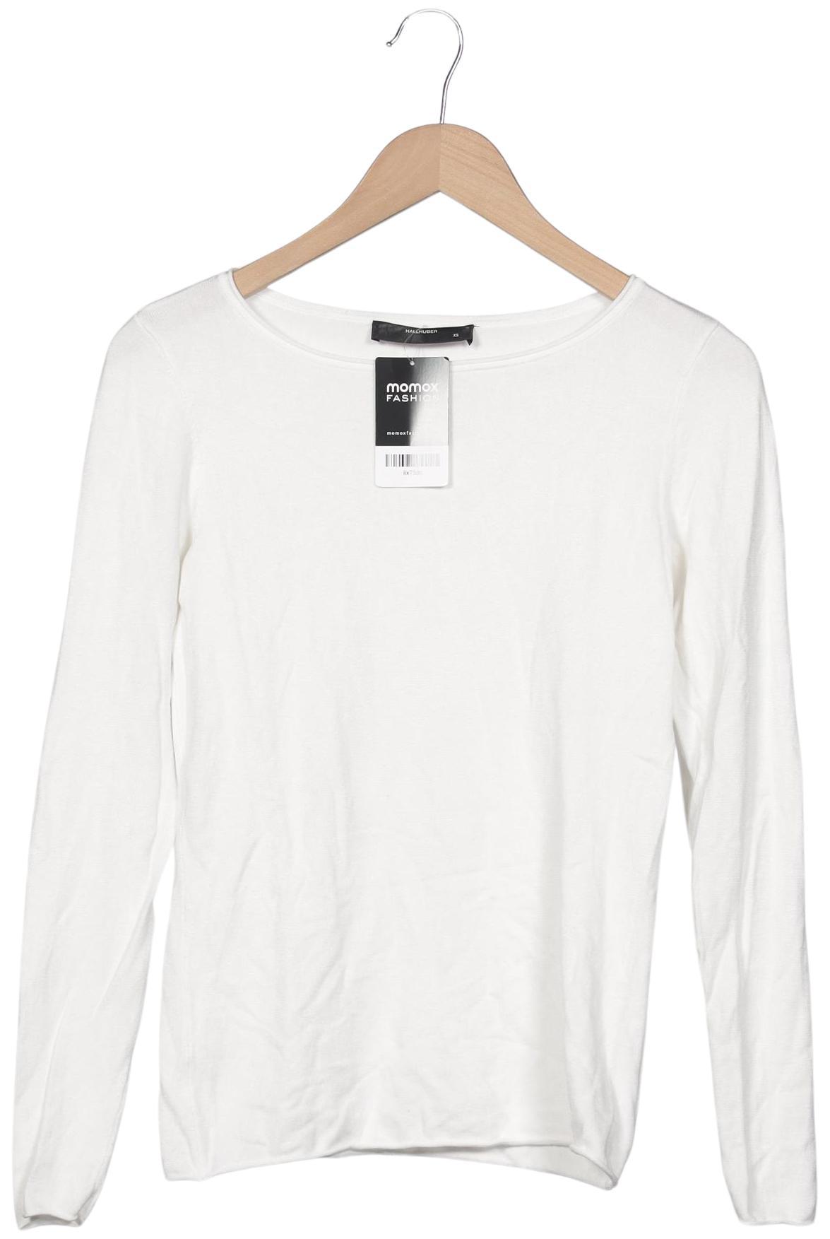 

Hallhuber Damen Langarmshirt, weiß, Gr. 34