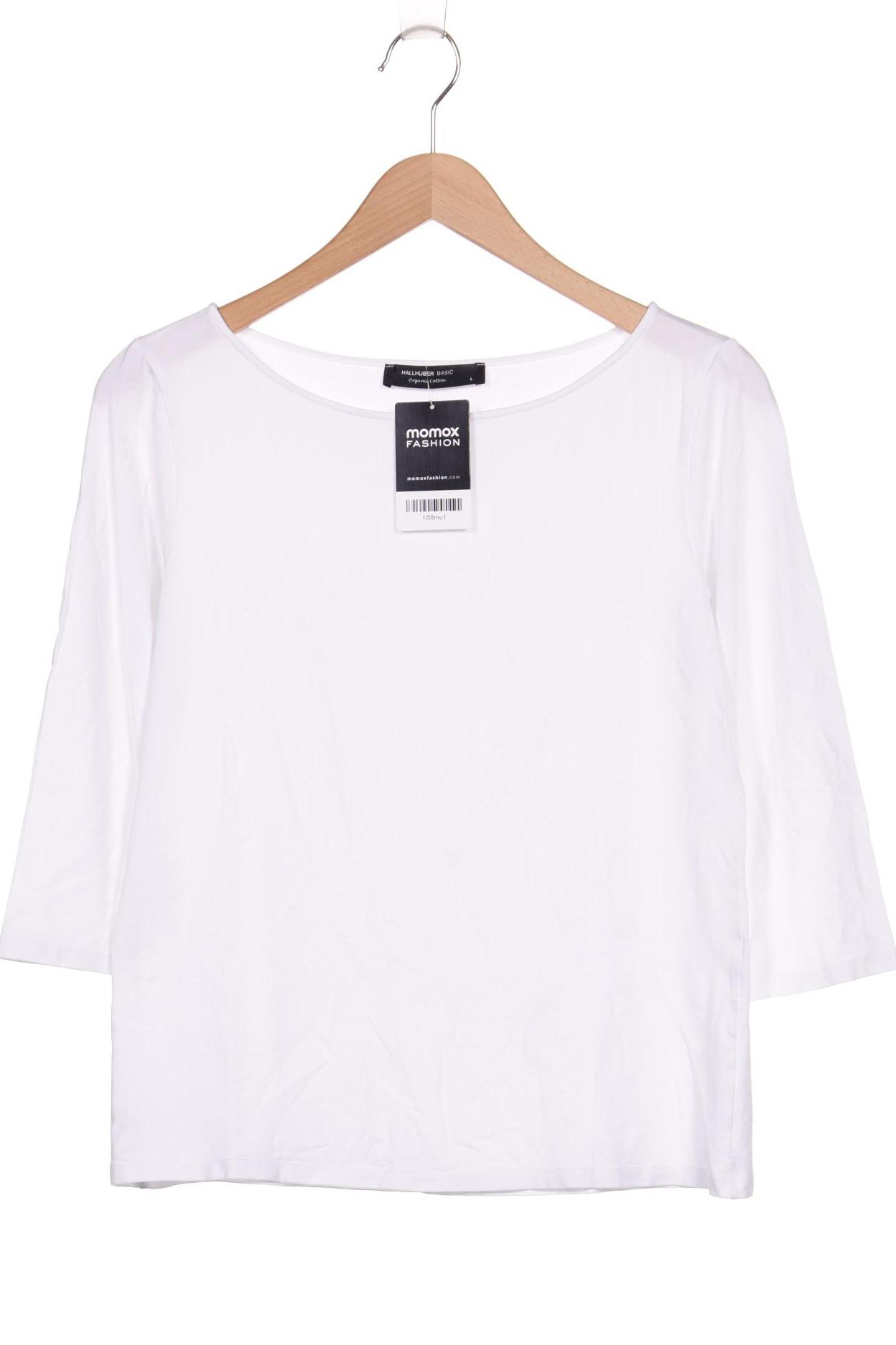 

Hallhuber Damen Langarmshirt, weiß, Gr. 42