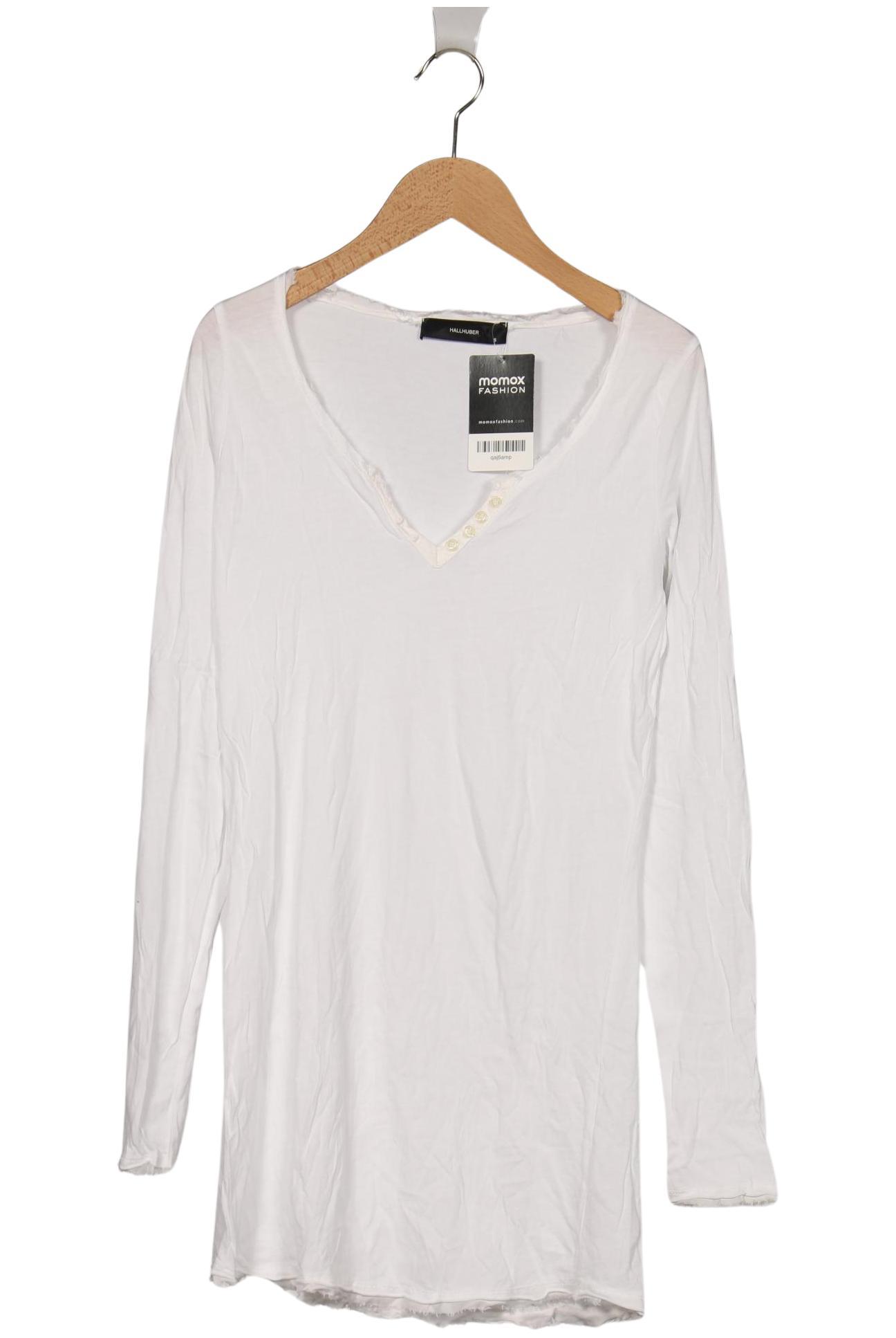 

Hallhuber Damen Langarmshirt, weiß, Gr. 36