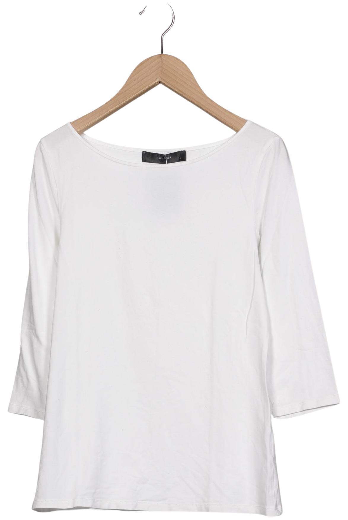 

Hallhuber Damen Langarmshirt, weiß, Gr. 36