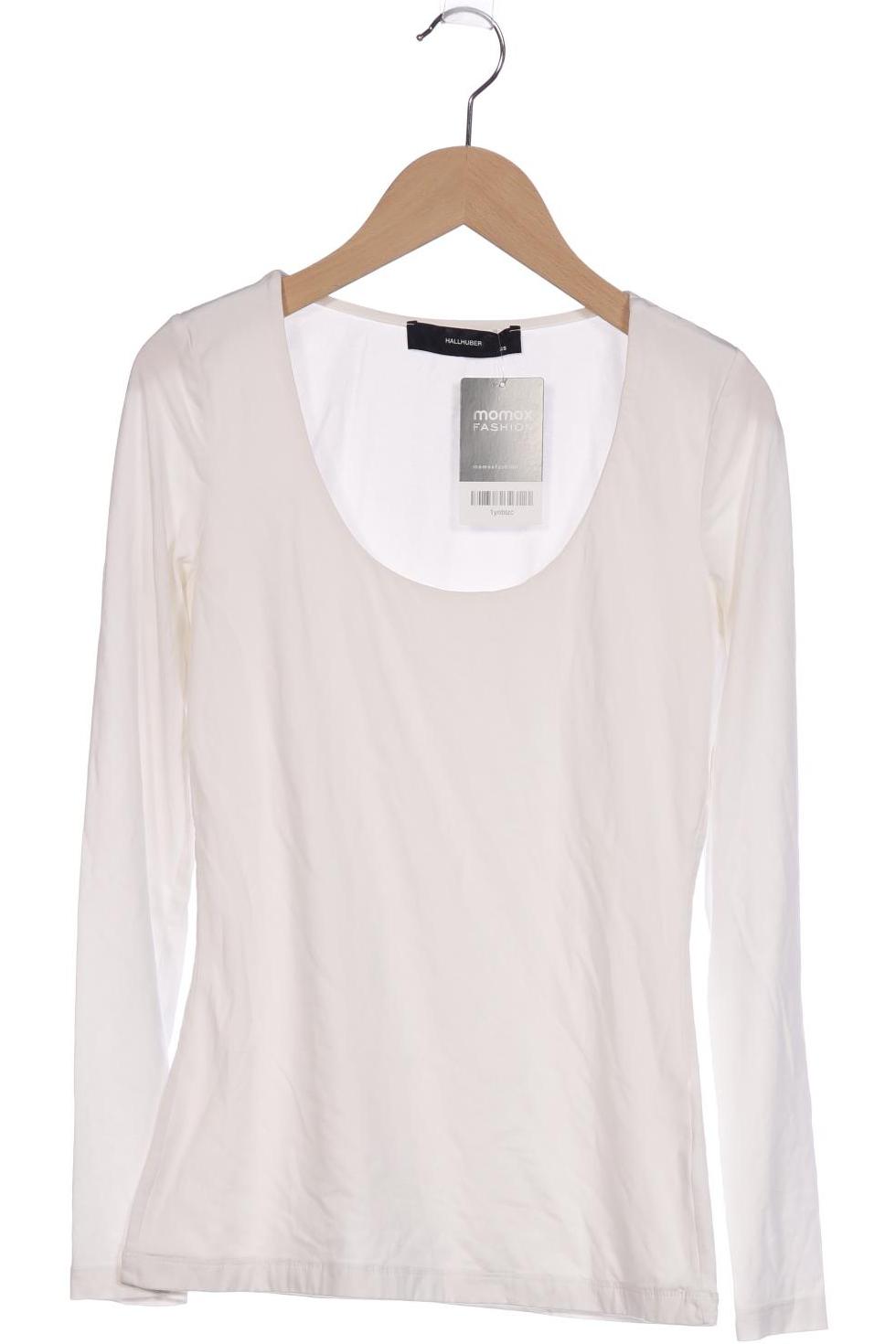 

Hallhuber Damen Langarmshirt, weiß, Gr. 34