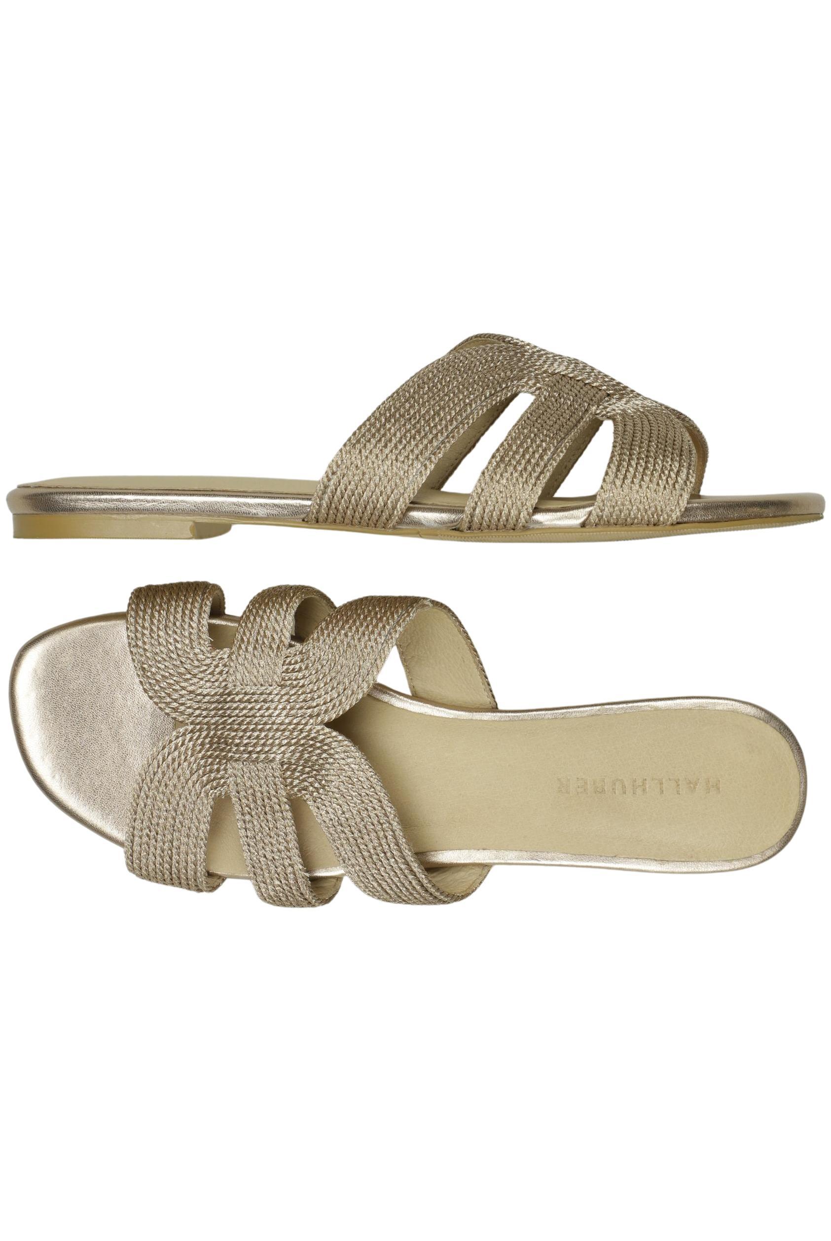 

Hallhuber Damen Sandale, gold, Gr. 38
