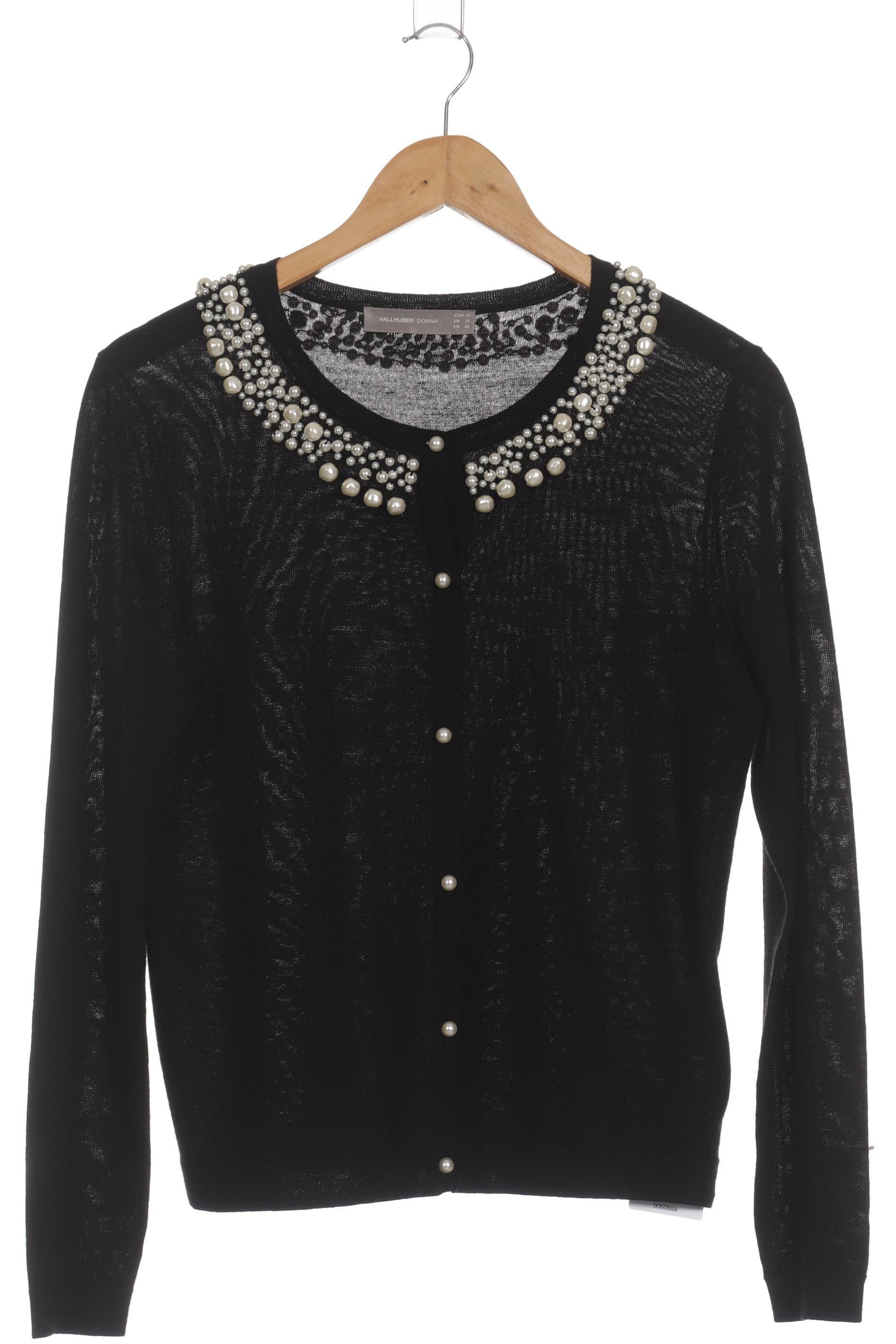 

Hallhuber Damen Strickjacke, schwarz, Gr. 44