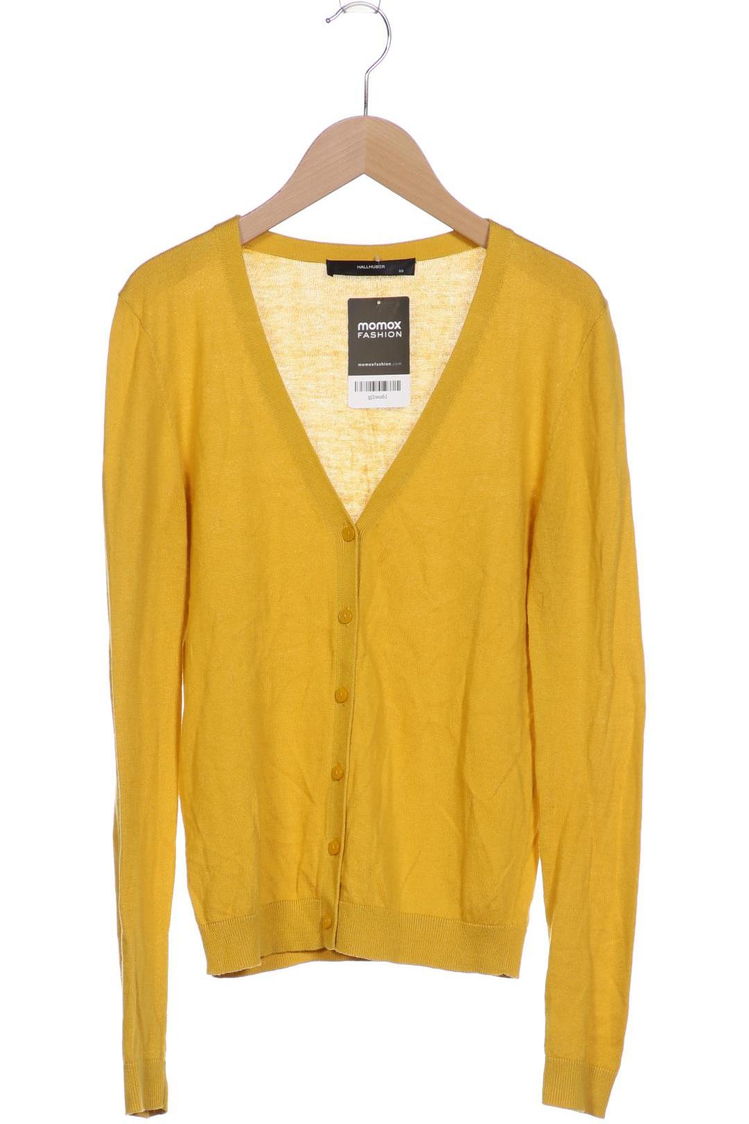 

Hallhuber Damen Strickjacke, gelb, Gr. 34