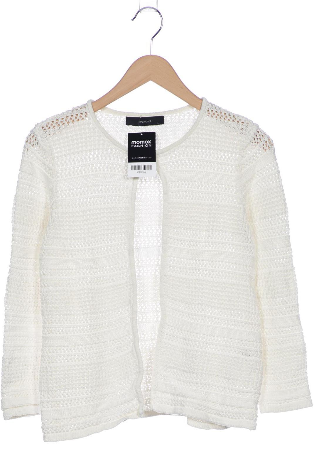

Hallhuber Damen Strickjacke, weiß, Gr. 36