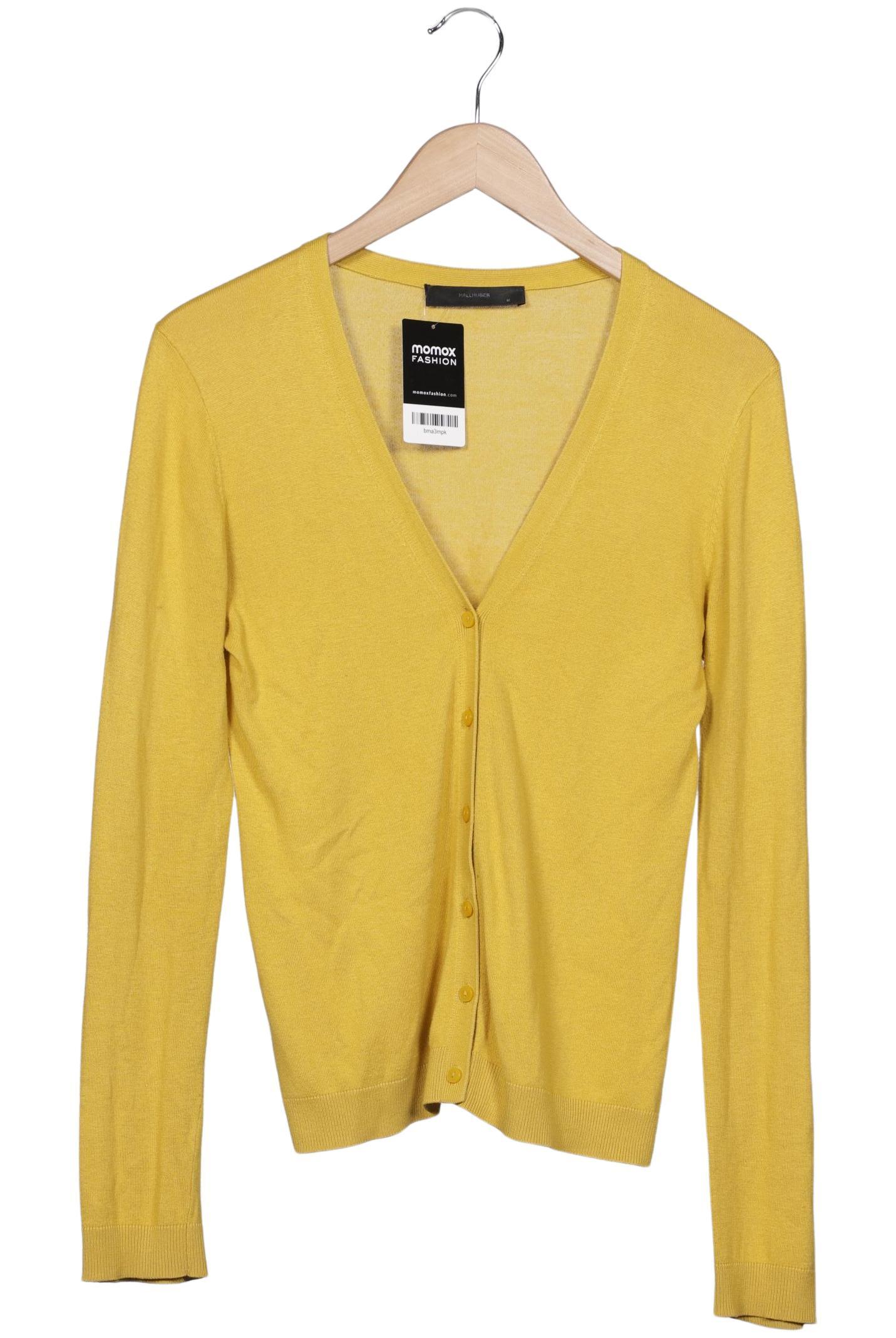

Hallhuber Damen Strickjacke, gelb, Gr. 38