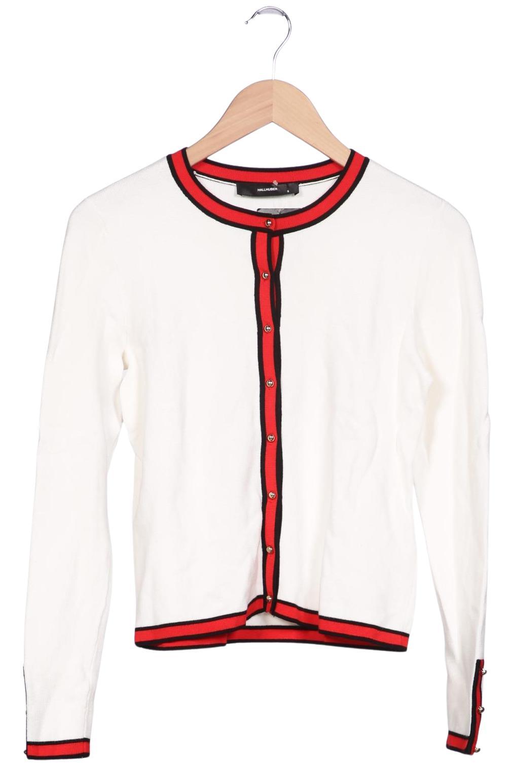 

Hallhuber Damen Strickjacke, weiß, Gr. 36