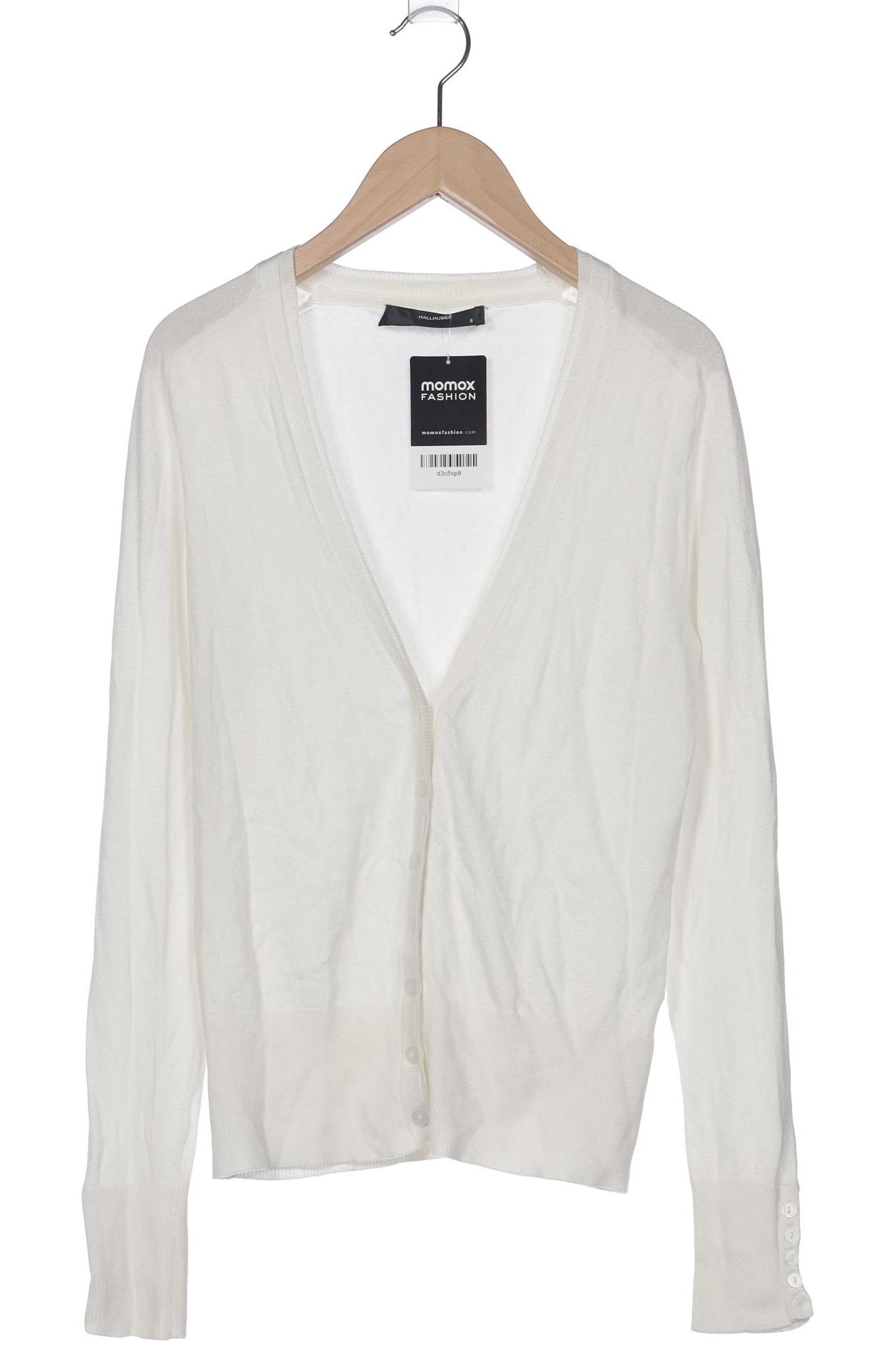 

Hallhuber Damen Strickjacke, weiß, Gr. 36