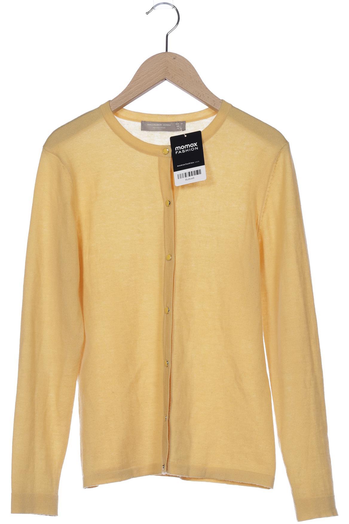 

Hallhuber Damen Strickjacke, gelb, Gr. 36