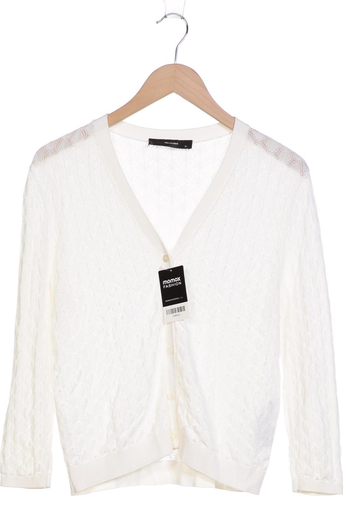 

Hallhuber Damen Strickjacke, weiß, Gr. 44