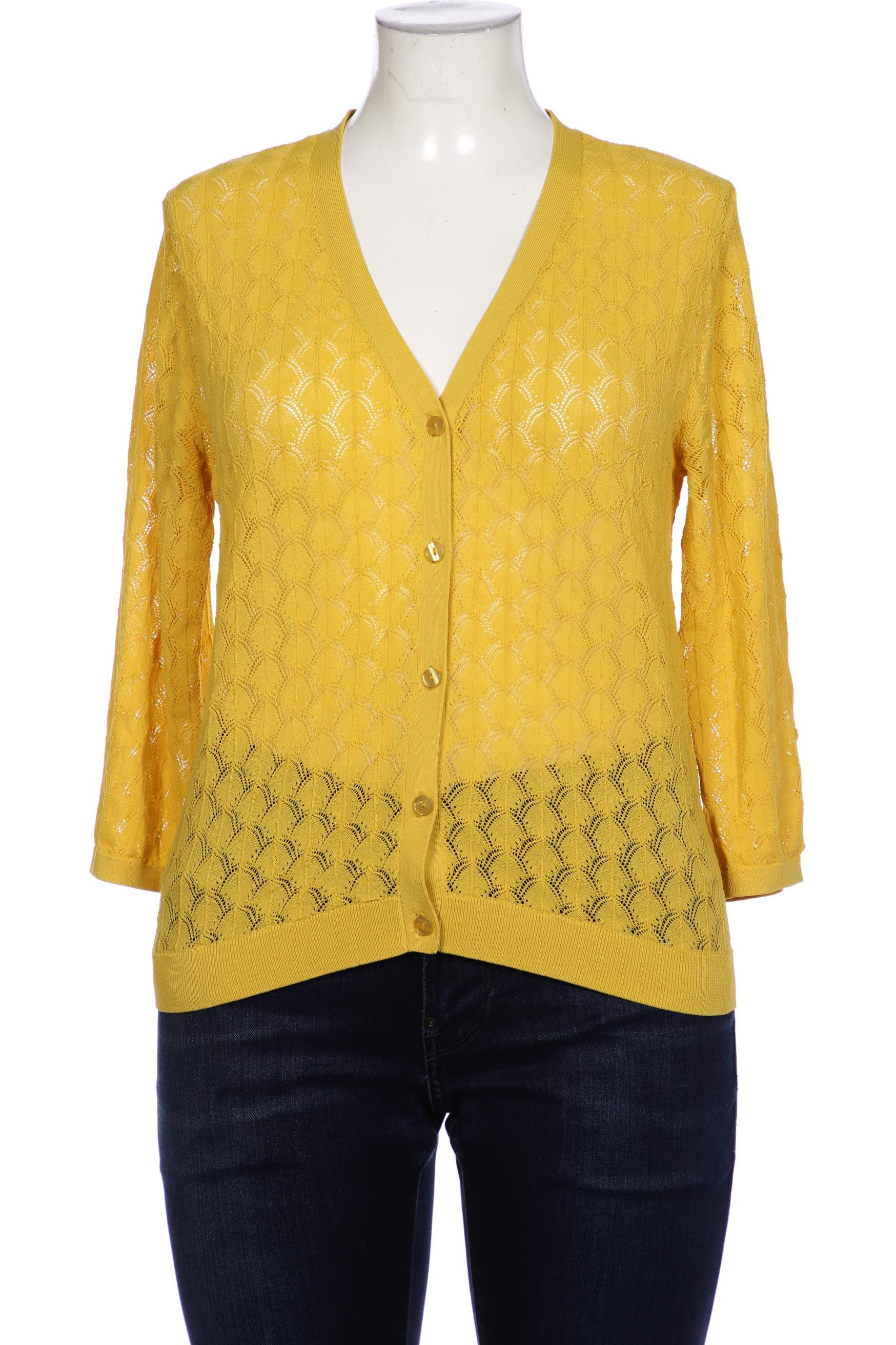 

Hallhuber Damen Strickjacke, gelb, Gr. 46