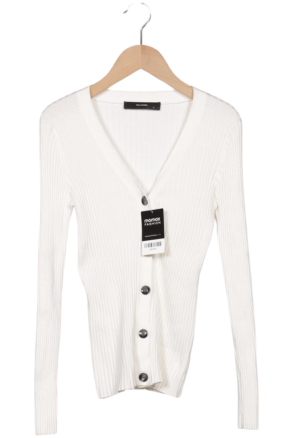 

Hallhuber Damen Strickjacke, weiß, Gr. 36