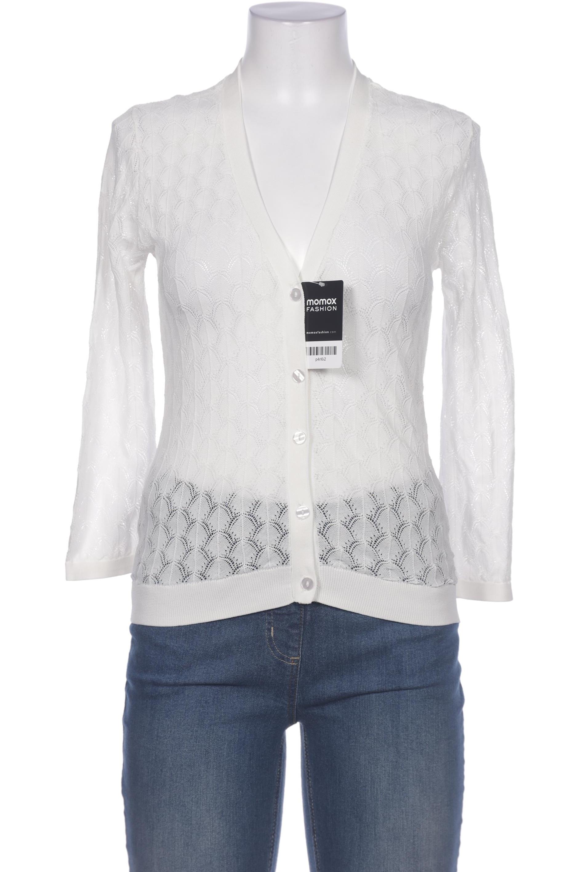 

Hallhuber Damen Strickjacke, weiß, Gr. 38