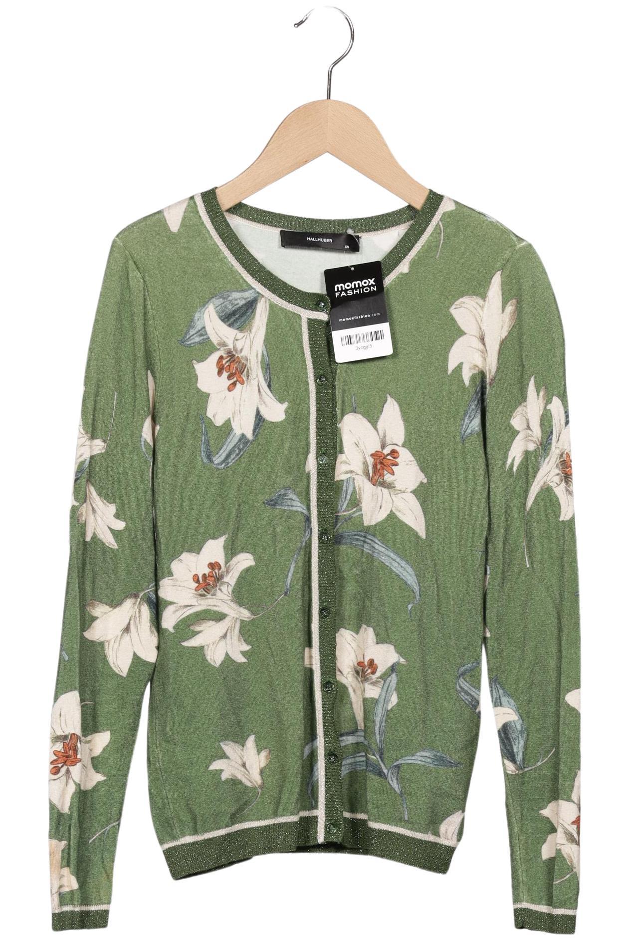 

Hallhuber Damen Strickjacke, grün, Gr. 34