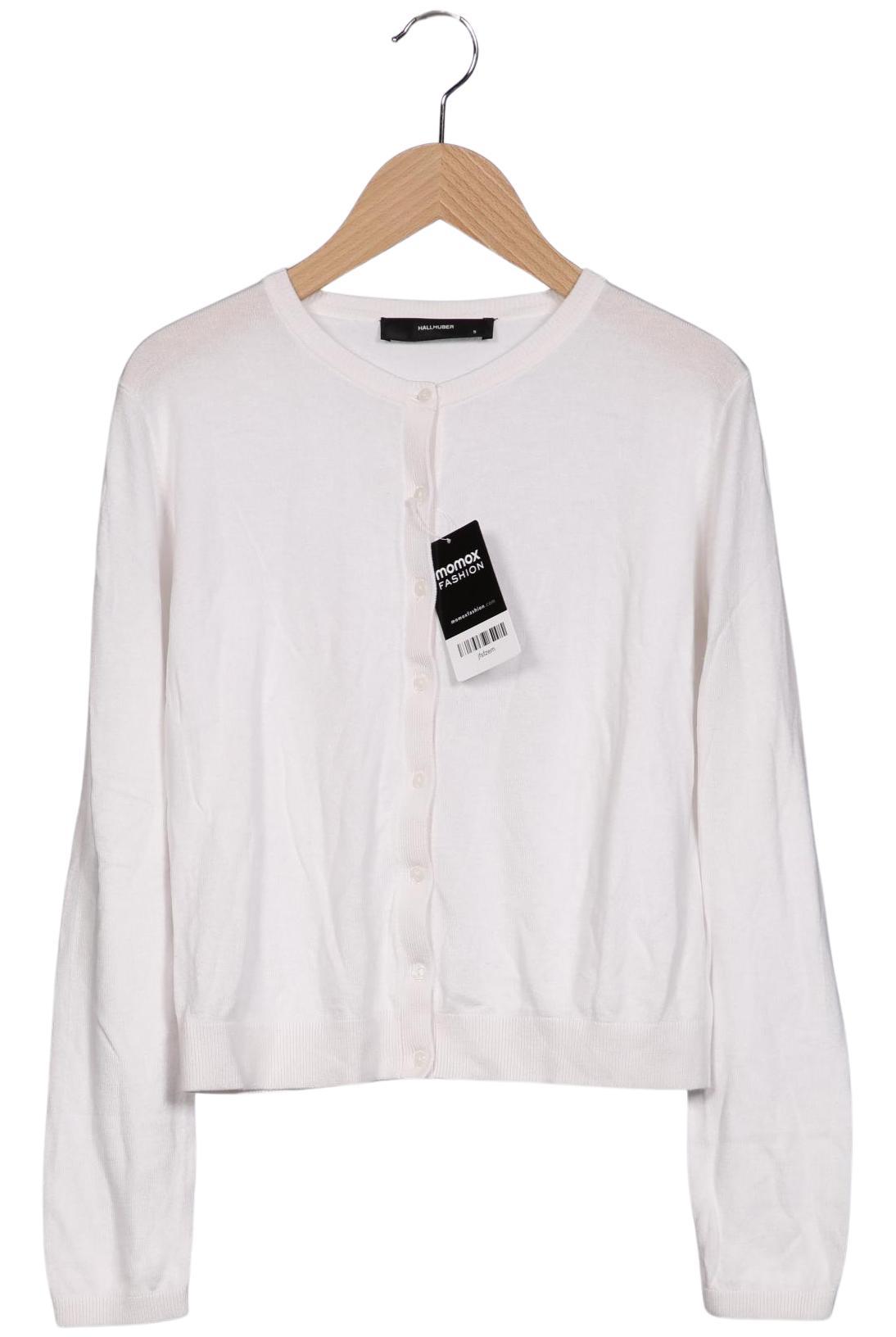 

Hallhuber Damen Strickjacke, weiß, Gr. 36