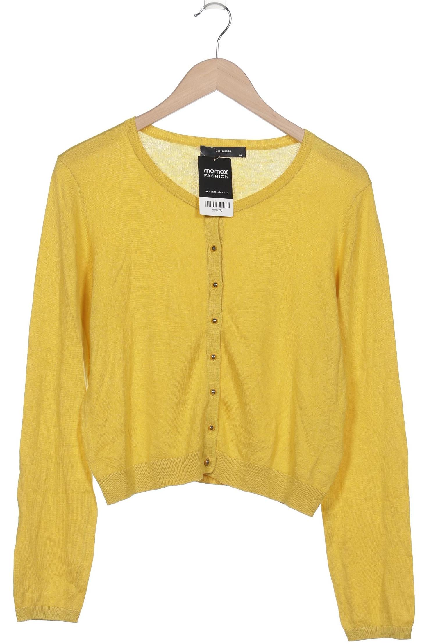 

Hallhuber Damen Strickjacke, gelb, Gr. 44