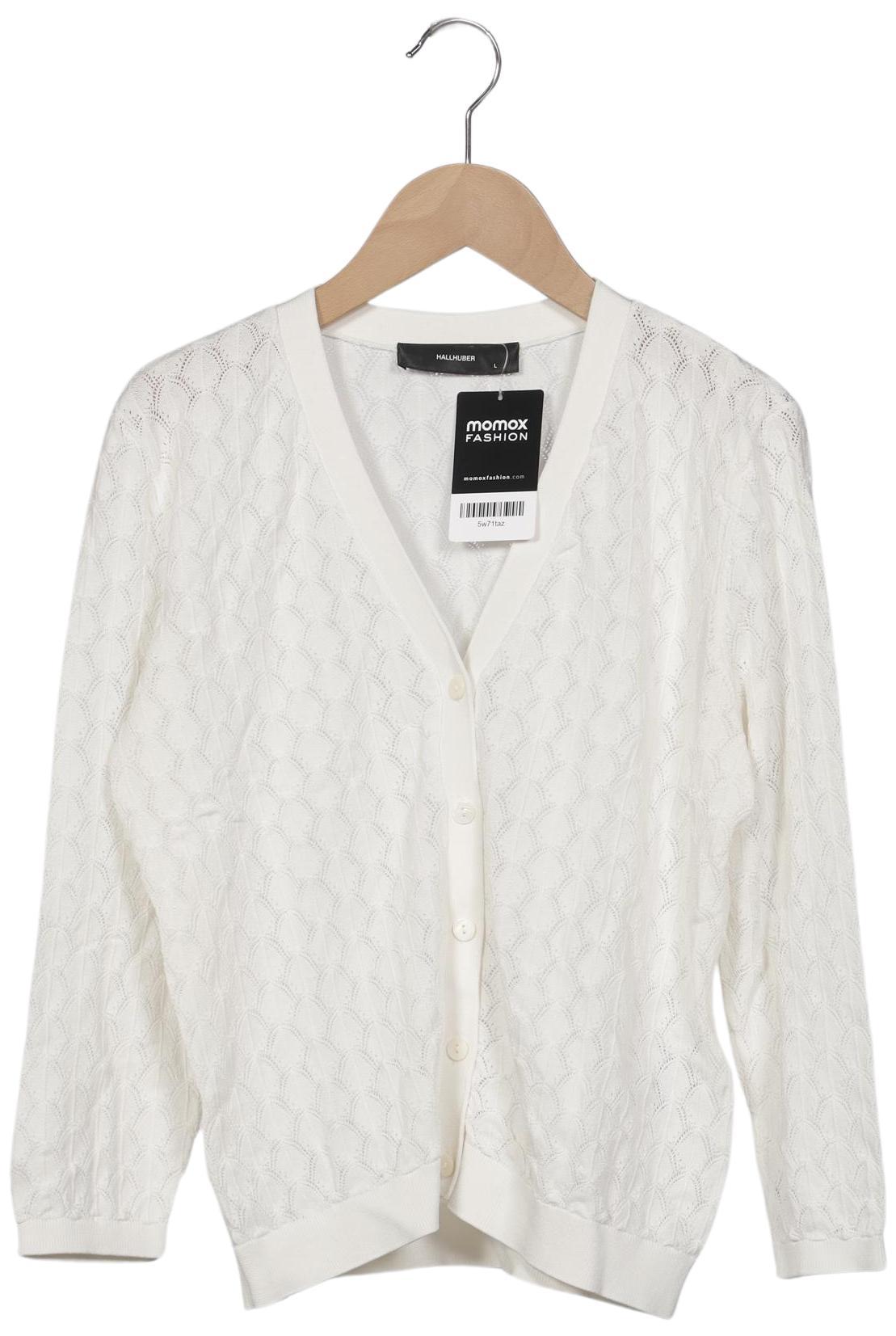 

Hallhuber Damen Strickjacke, weiß, Gr. 42