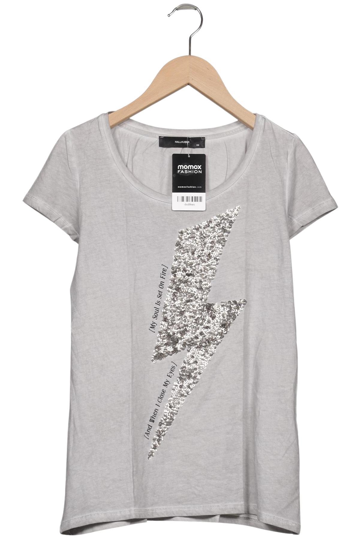 

Hallhuber Damen T-Shirt, grau, Gr. 34