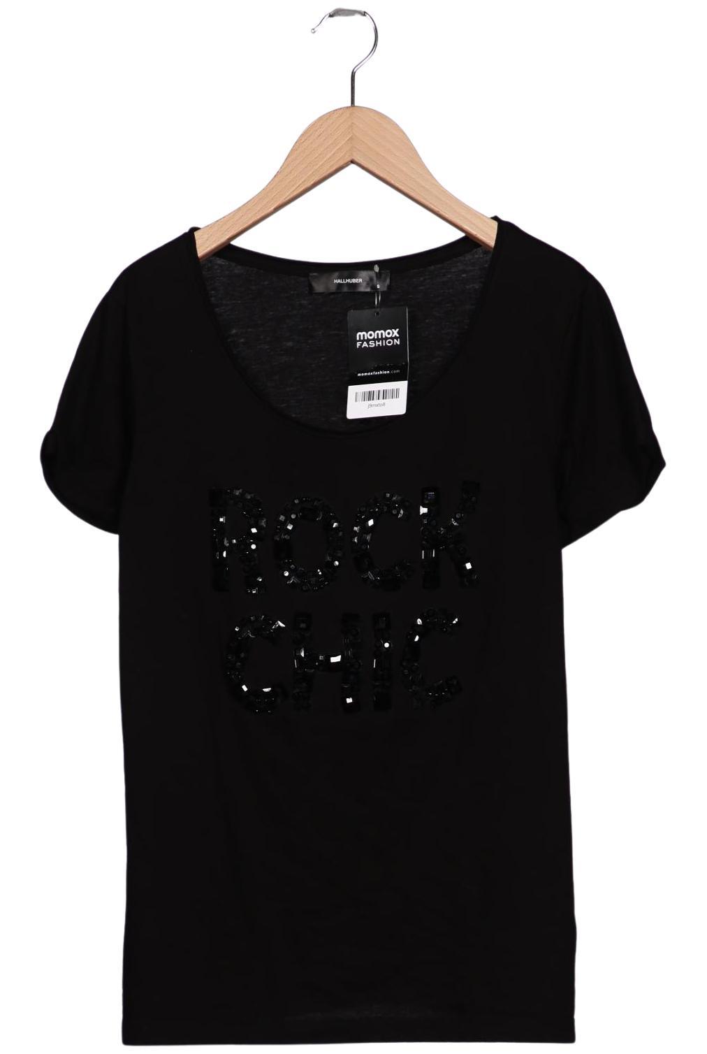

Hallhuber Damen T-Shirt, schwarz, Gr. 36