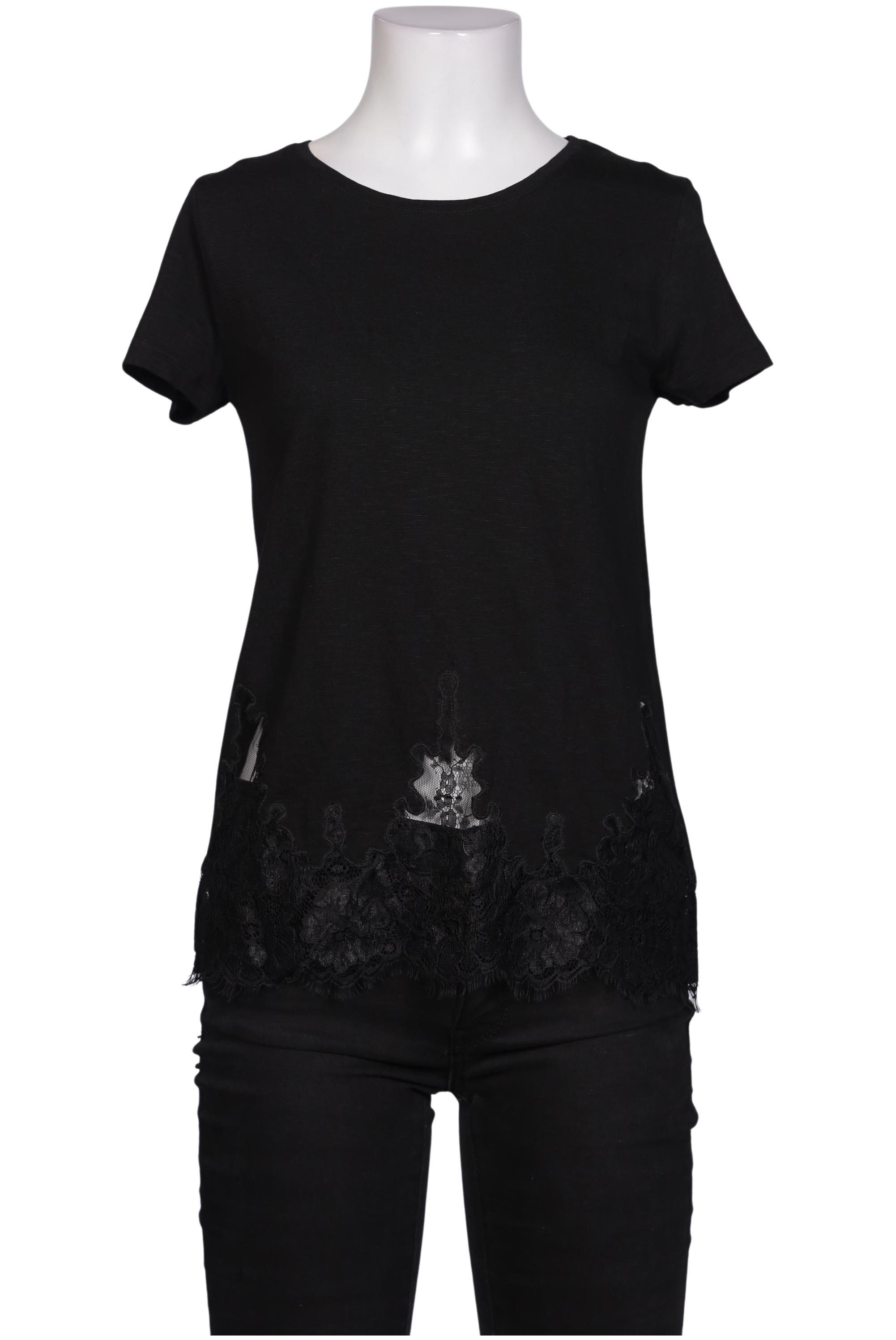 

Hallhuber Damen T-Shirt, schwarz, Gr. 36