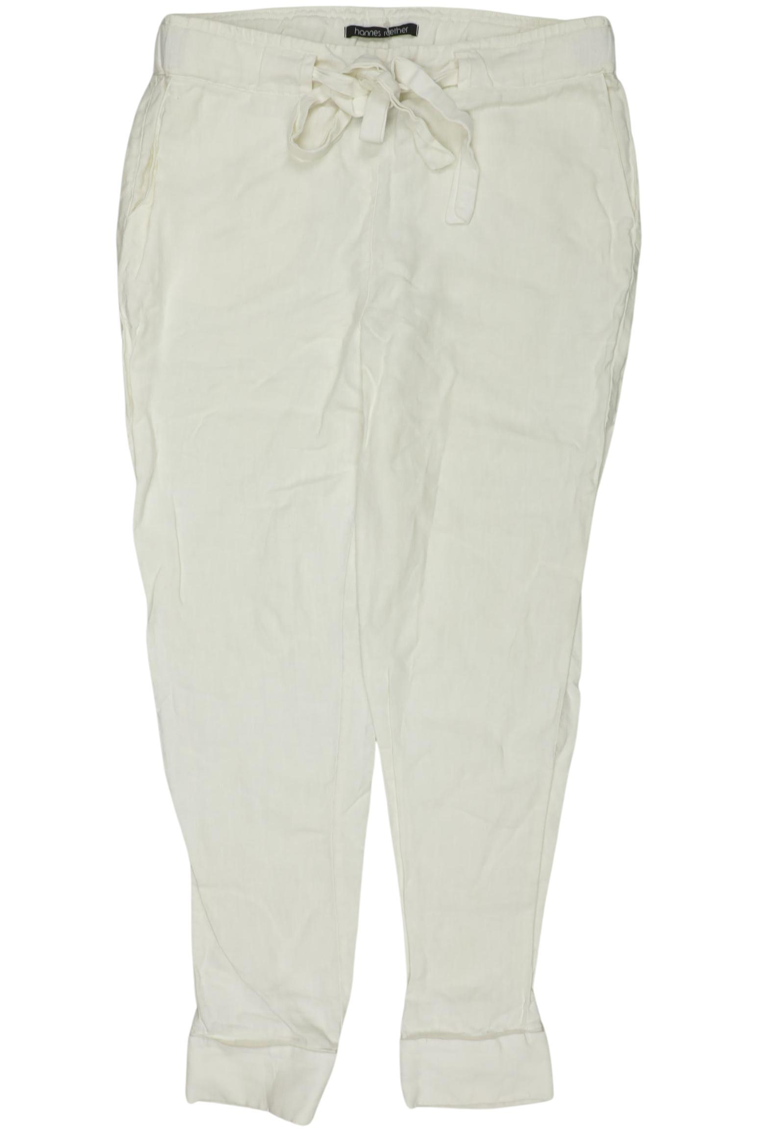 

hannes roether Damen Stoffhose, weiß, Gr. 0