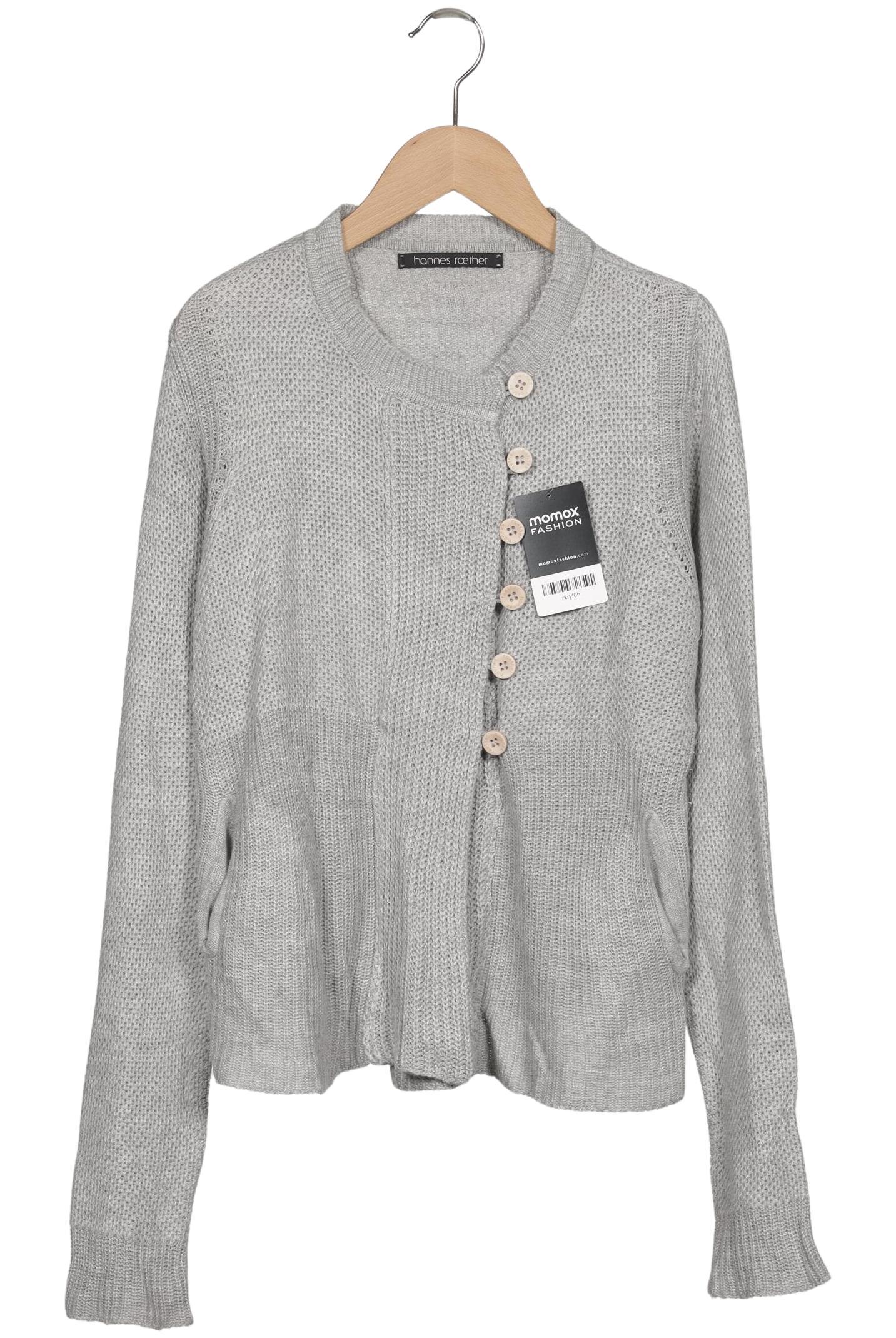 

hannes roether Damen Strickjacke, grau, Gr. 36