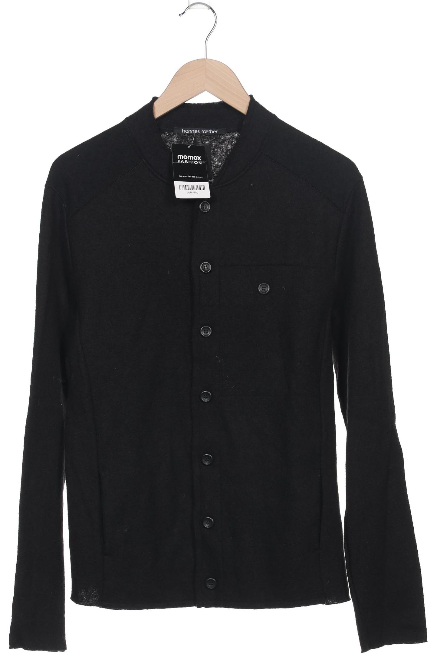 

hannes roether Herren Strickjacke, schwarz, Gr. 48