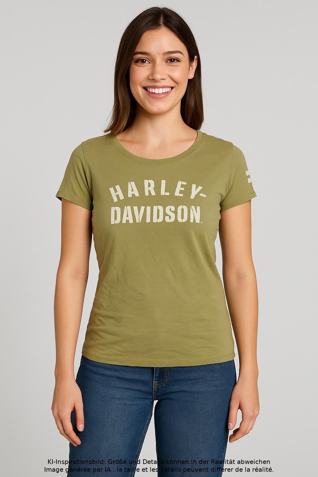 

Harley Davidson Damen T-Shirt, grün, Gr. 36