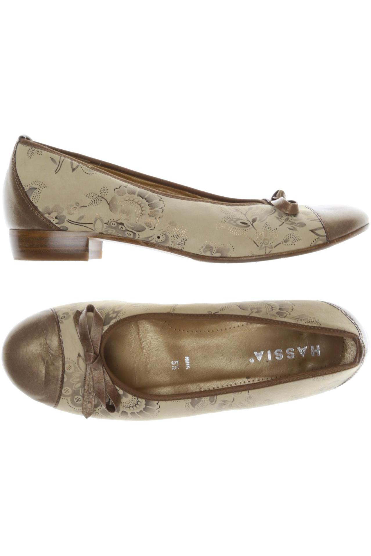 

Hassia Damen Ballerinas, beige, Gr. 5.5