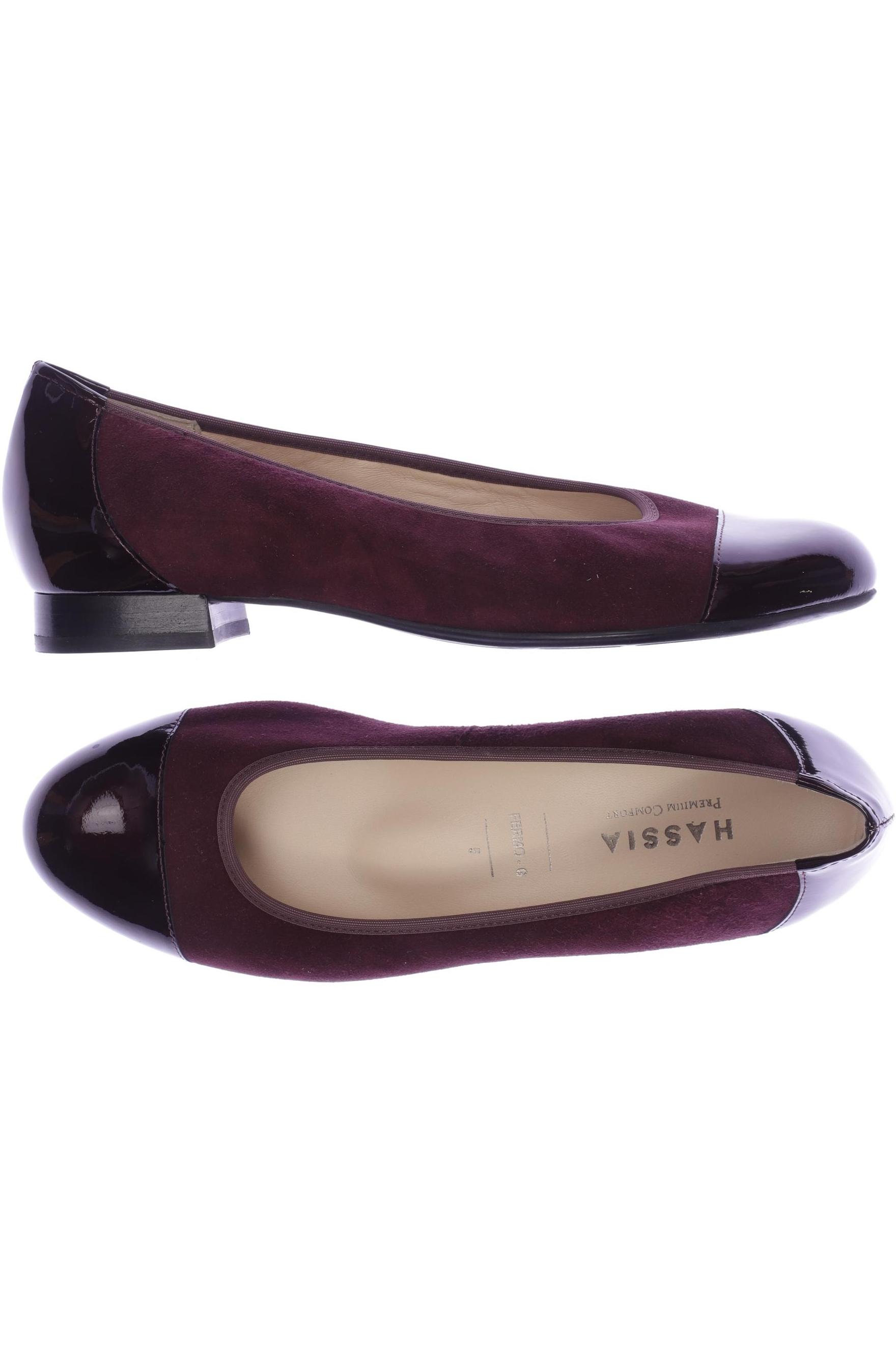 

Hassia Damen Ballerinas, bordeaux, Gr. 5