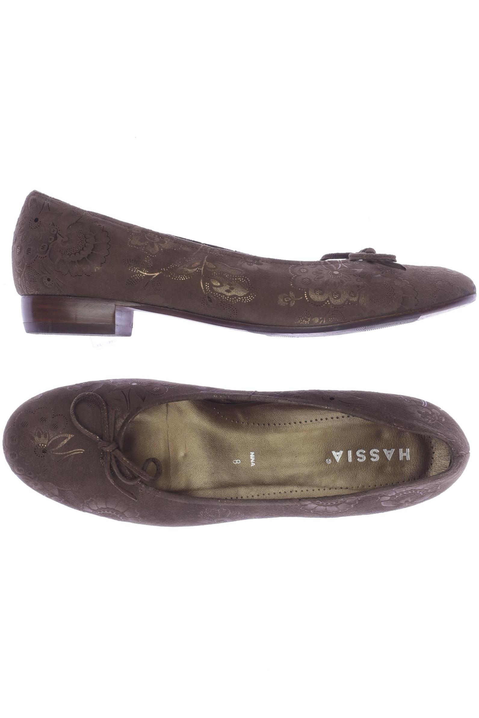 

Hassia Damen Ballerinas, braun, Gr. 8