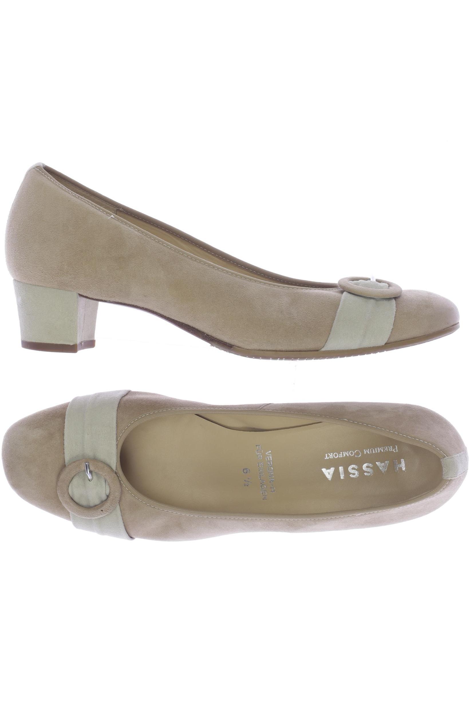 

Hassia Damen Halbschuh, beige, Gr. 6.5