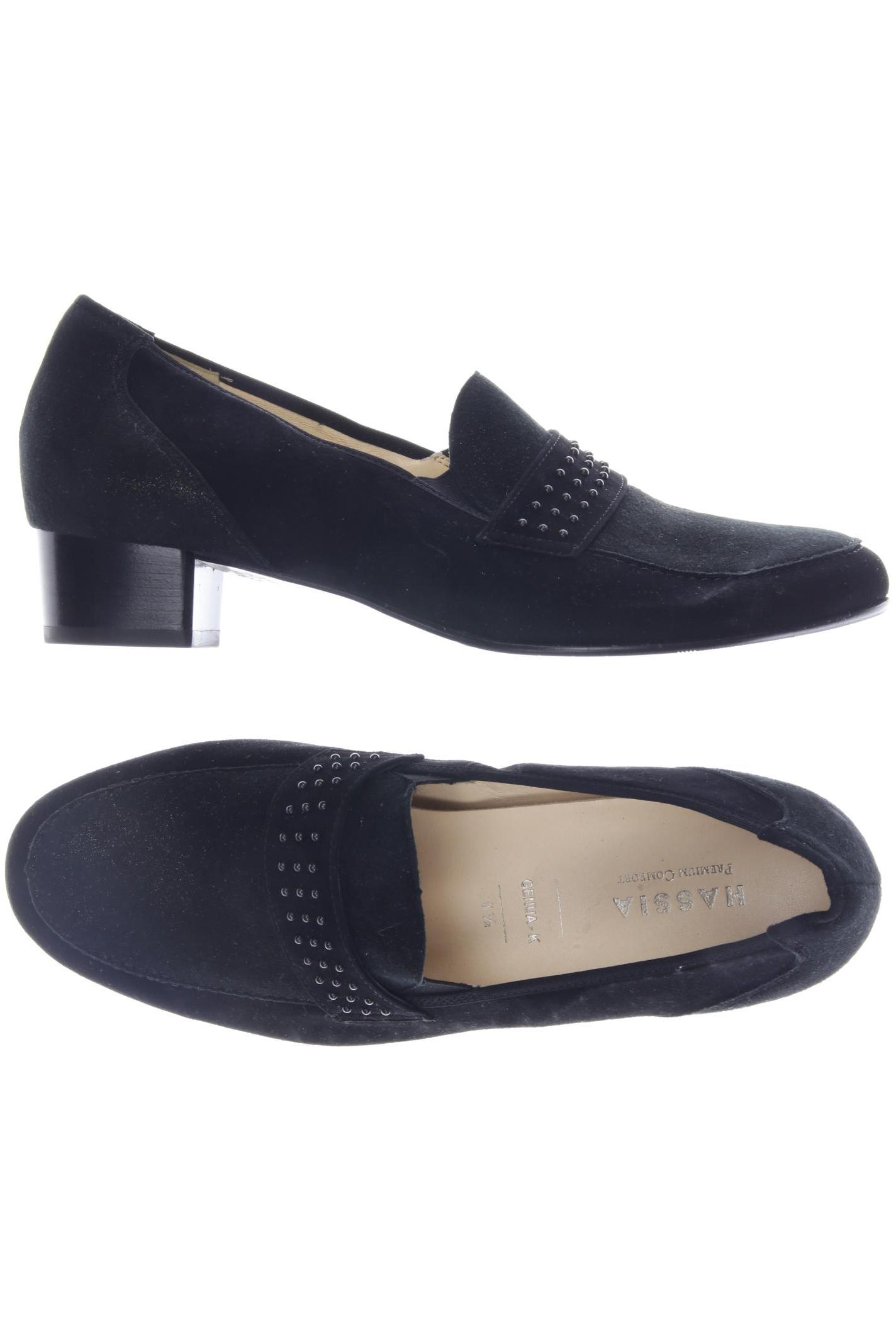 

Hassia Damen Halbschuh, schwarz, Gr. 5.5