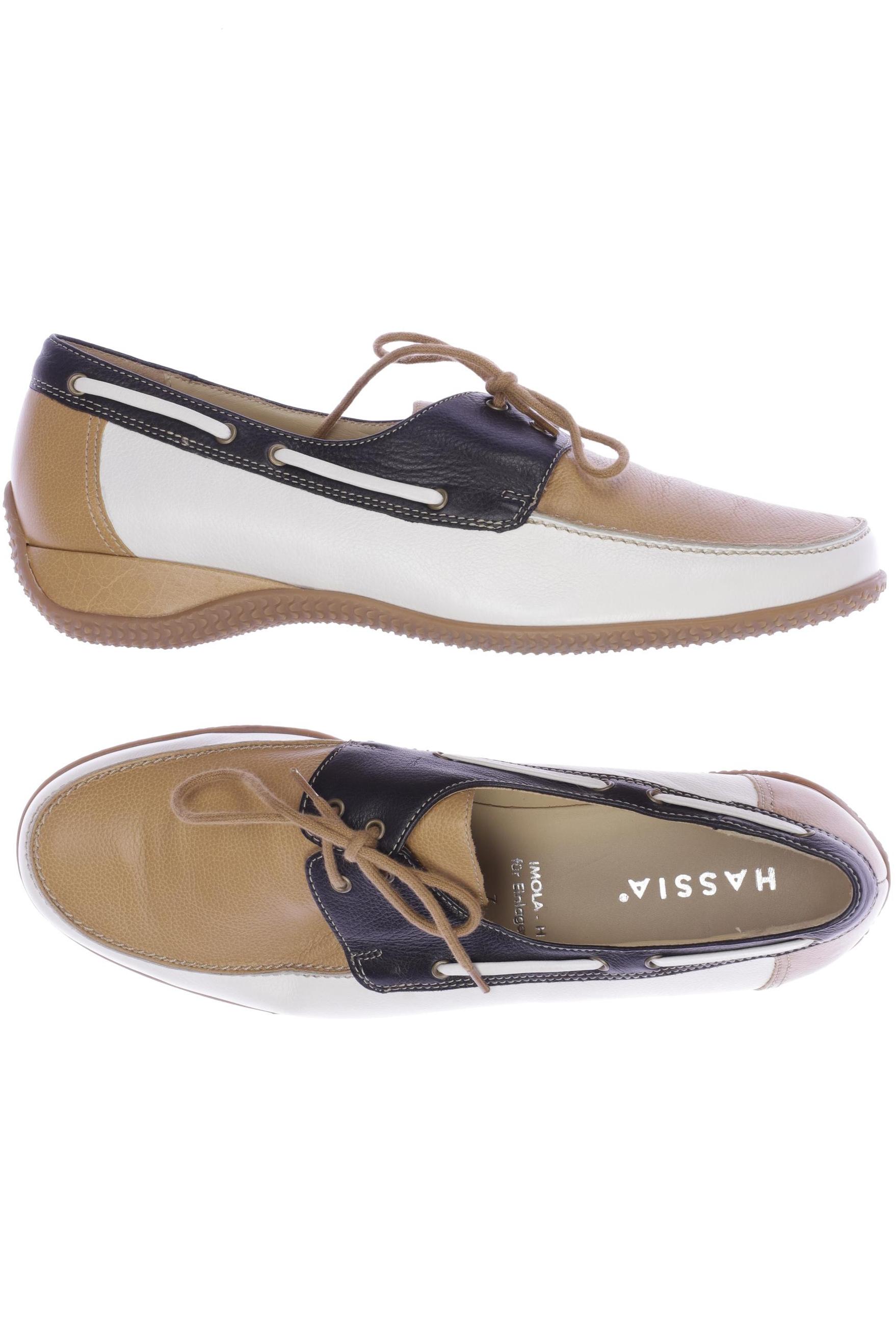 

Hassia Damen Halbschuh, beige, Gr. 7