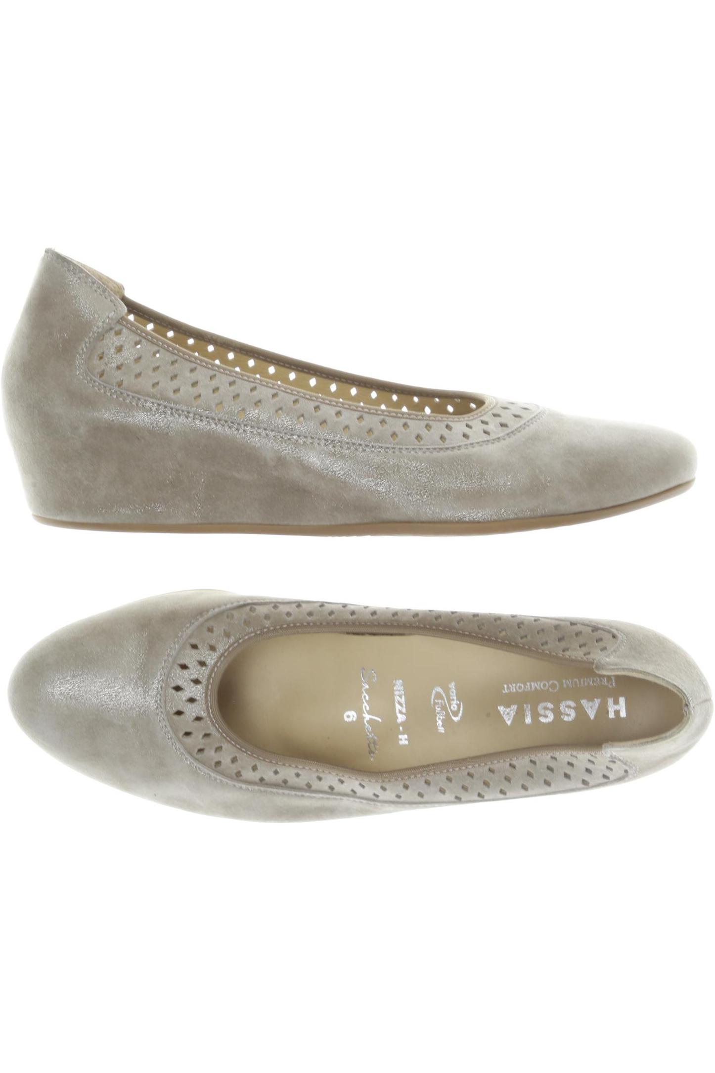 

Hassia Damen Halbschuh, beige, Gr. 6