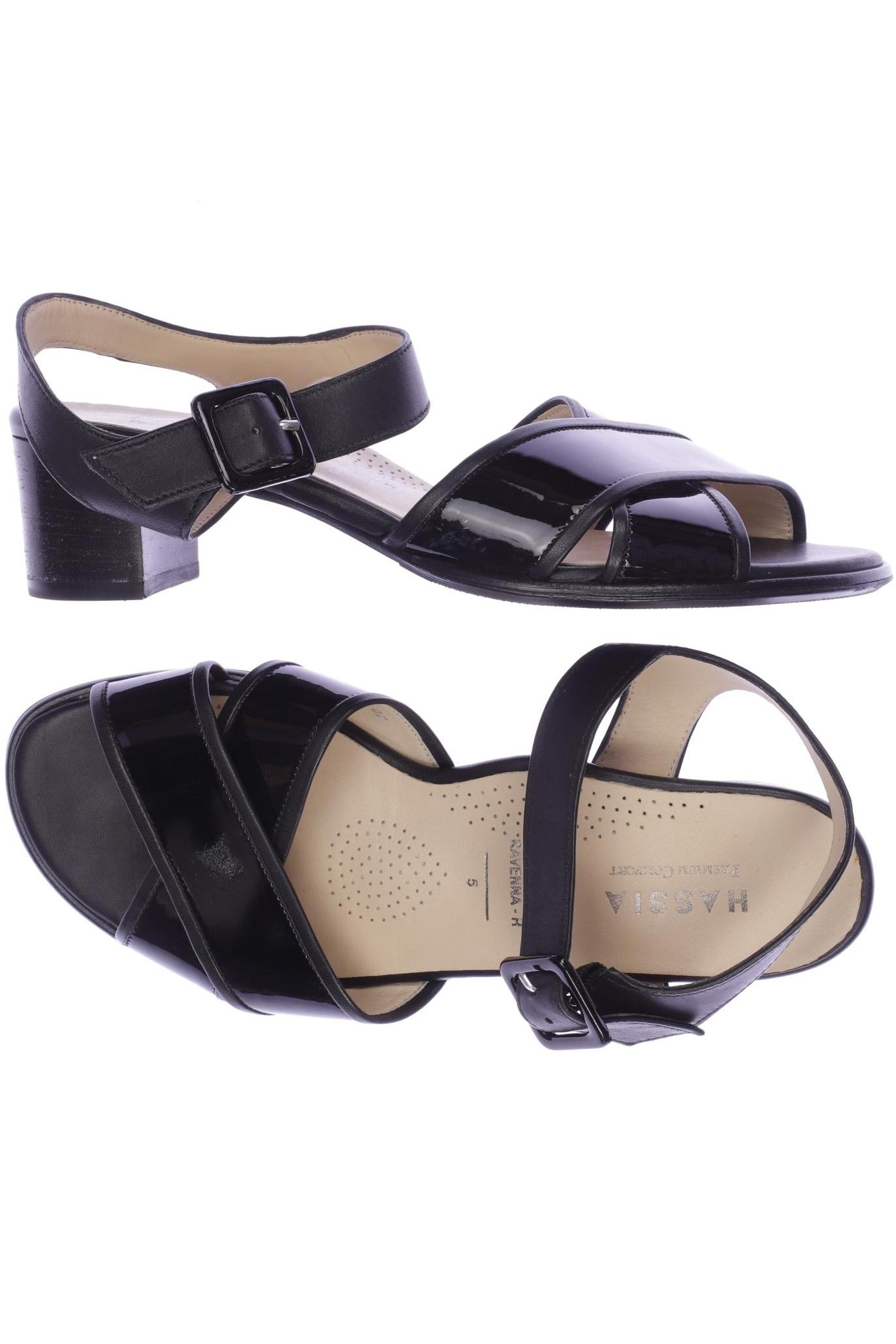 

Hassia Damen Sandale, schwarz, Gr. 5