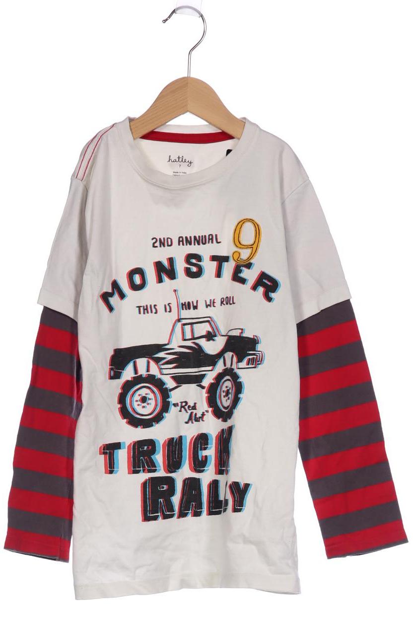 

hatley Jungen Langarmshirt, weiß