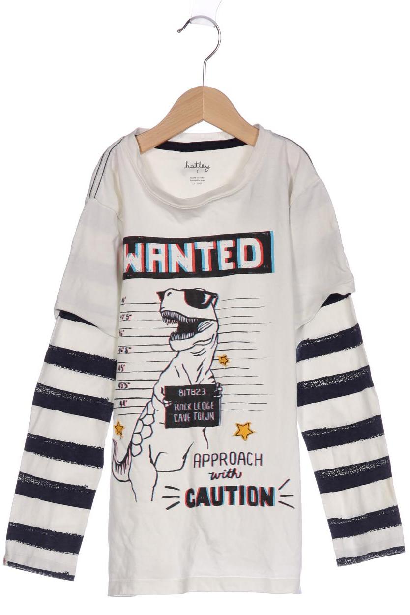 

hatley Jungen Langarmshirt, weiß