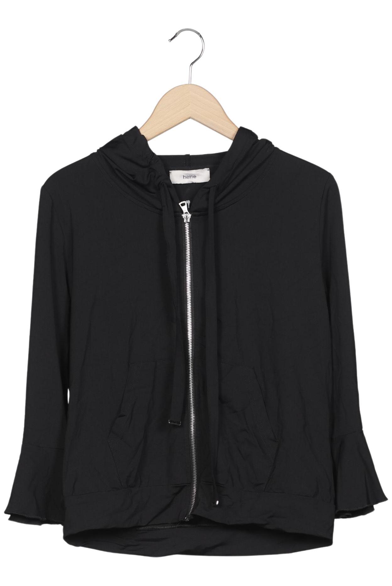 

Heine Damen Kapuzenpullover, schwarz, Gr. 38