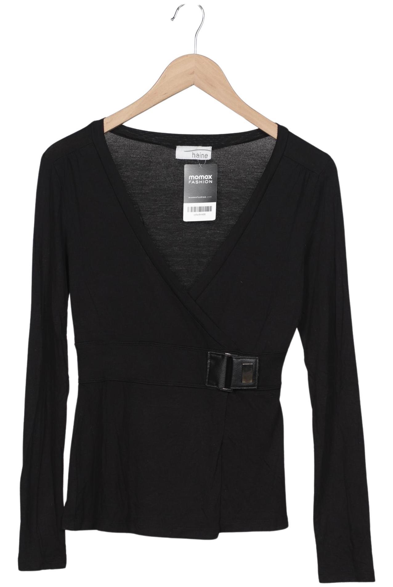 

Heine Damen Langarmshirt, schwarz, Gr. 38