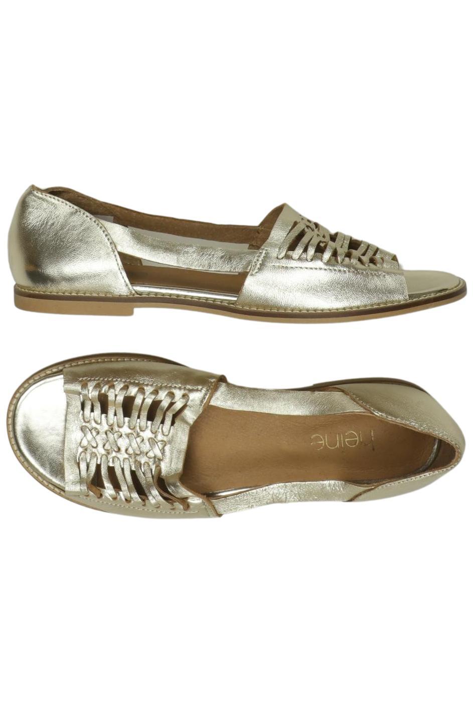 

Heine Damen Sandale, gold, Gr. 38