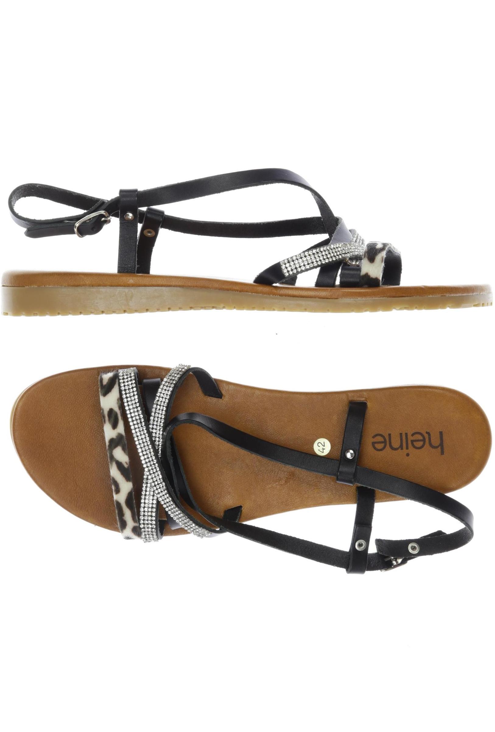 

Heine Damen Sandale, schwarz, Gr. 42