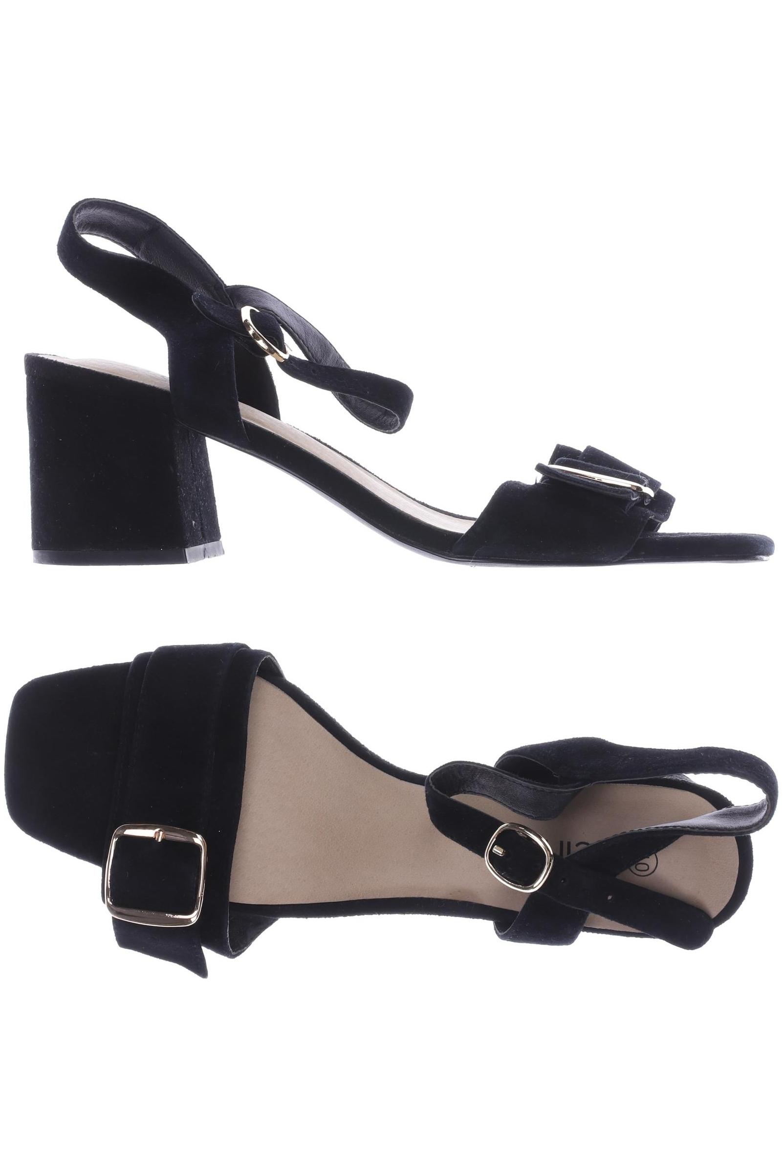 

Heine Damen Sandale, schwarz, Gr. 40