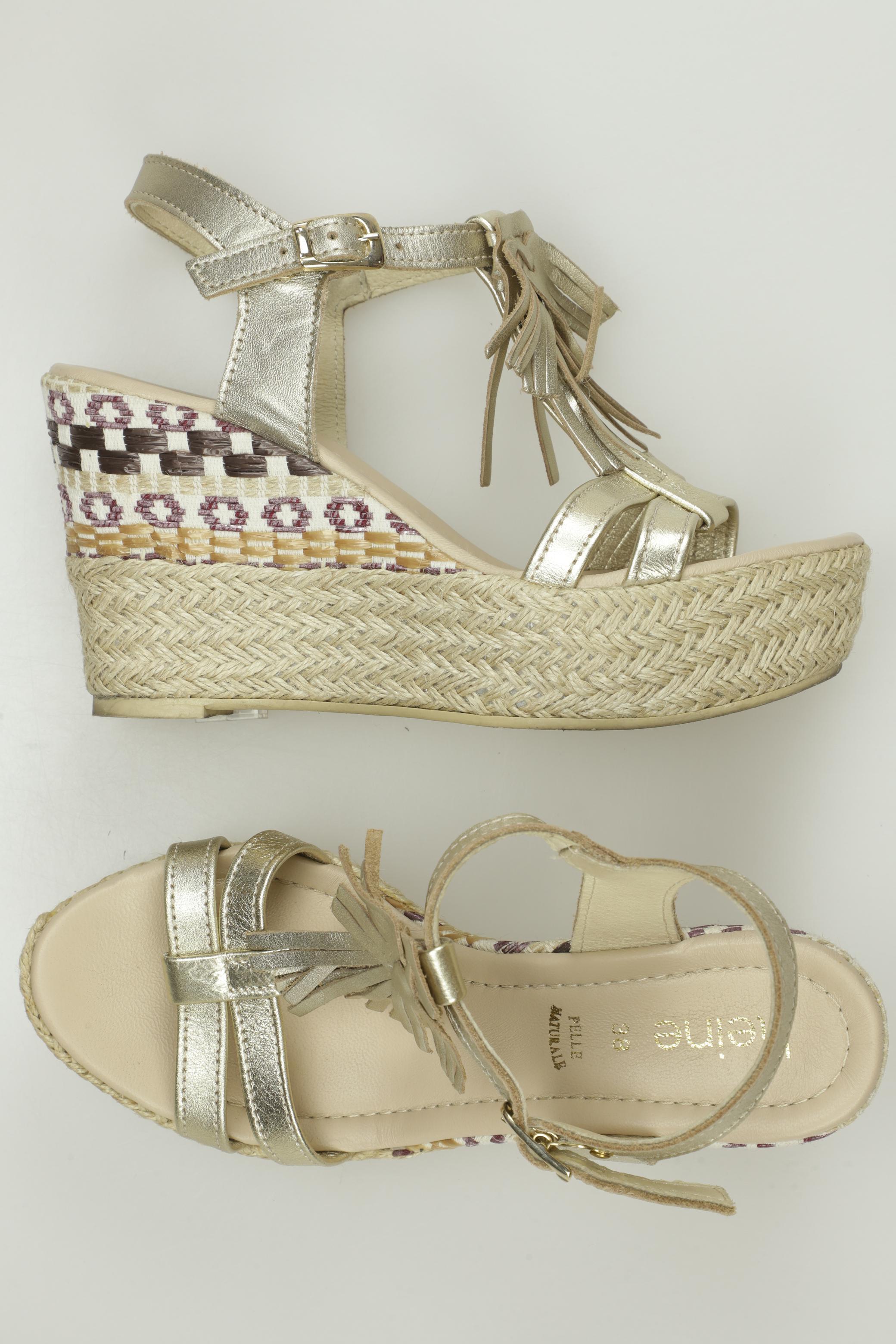 

Heine Damen Sandale, gold, Gr. 38