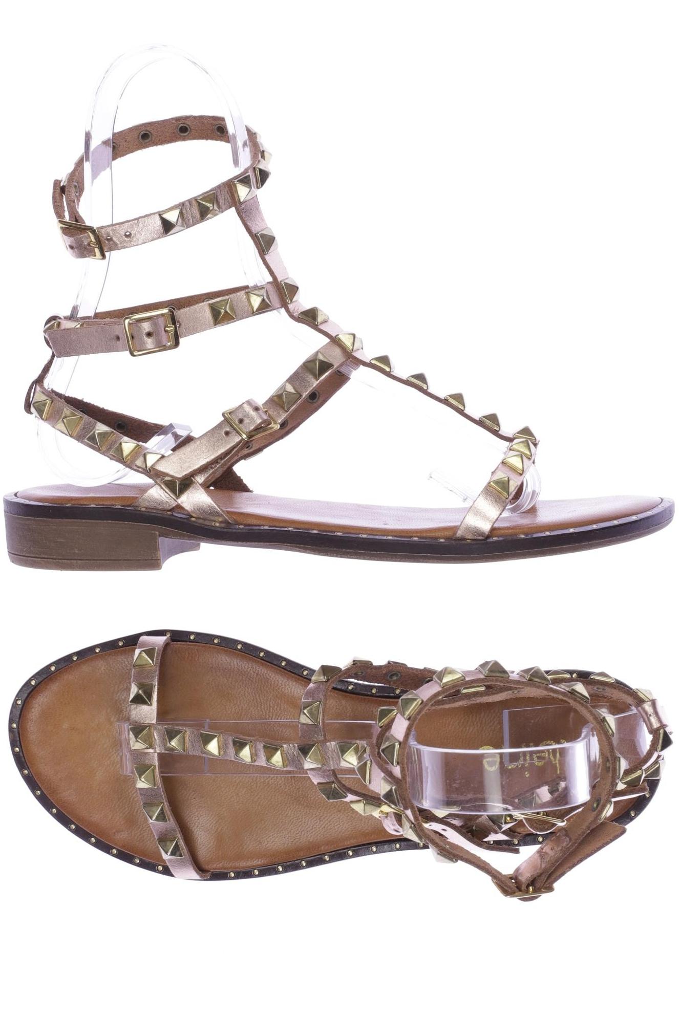 

Heine Damen Sandale, gold, Gr. 37