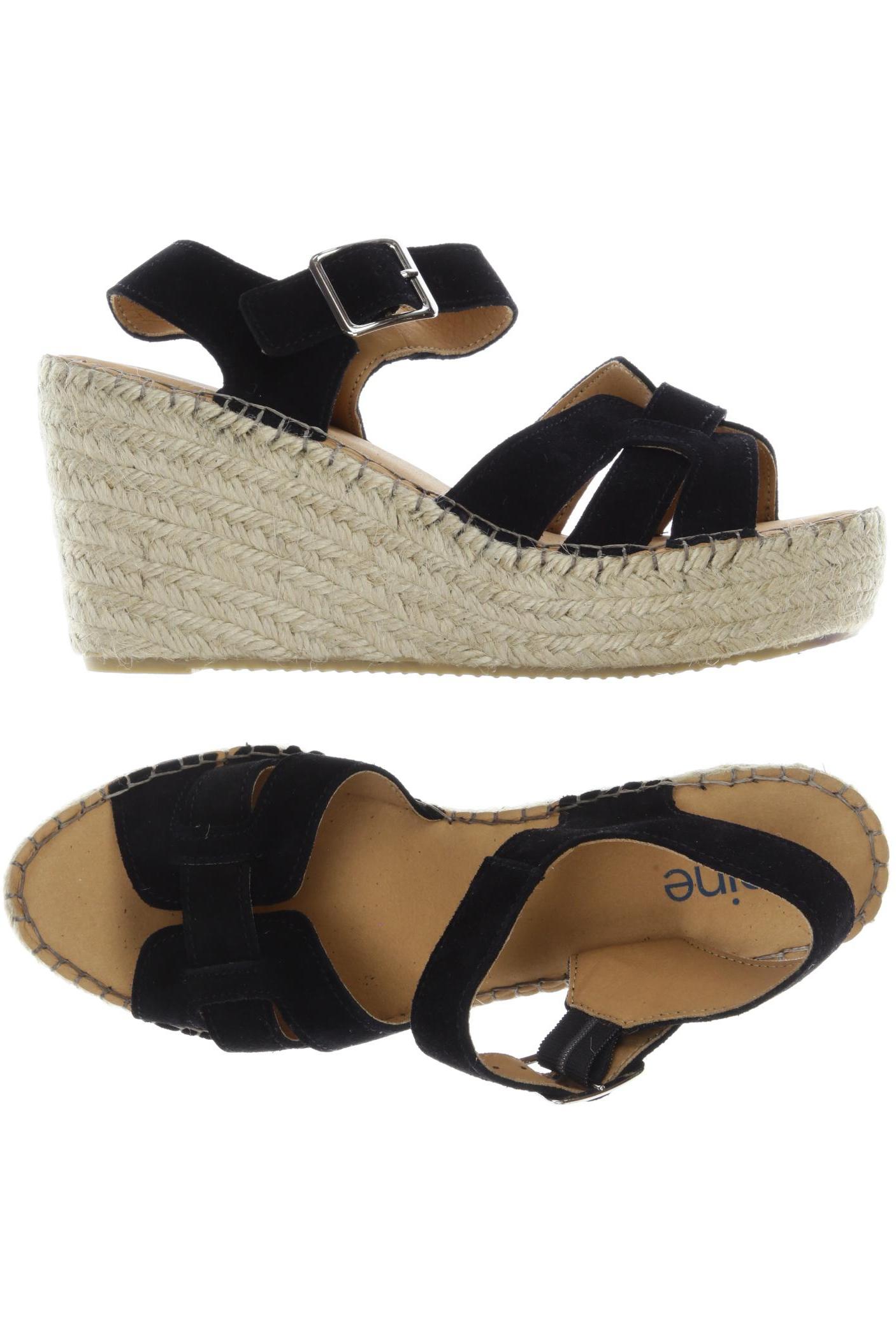

Heine Damen Sandale, schwarz, Gr. 40
