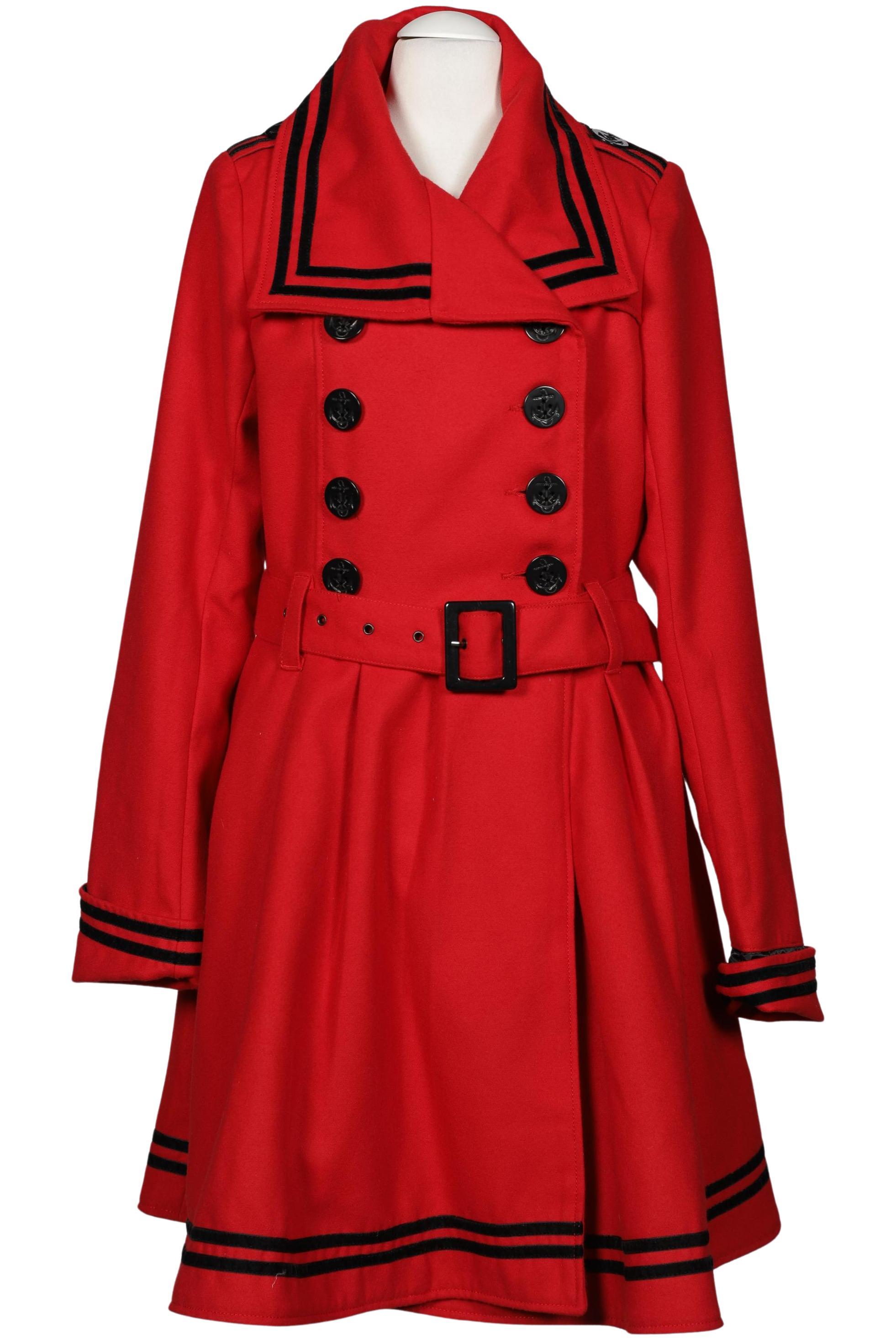 

Hell Bunny Damen Mantel, rot, Gr. 34