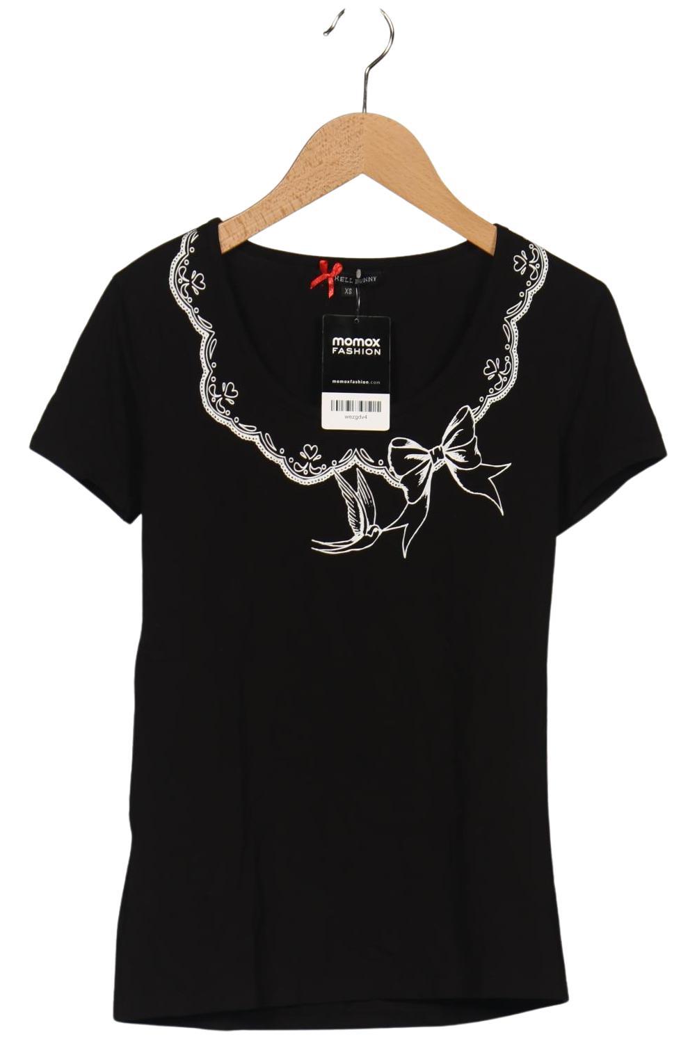 

Hell Bunny Damen T-Shirt, schwarz, Gr. 34