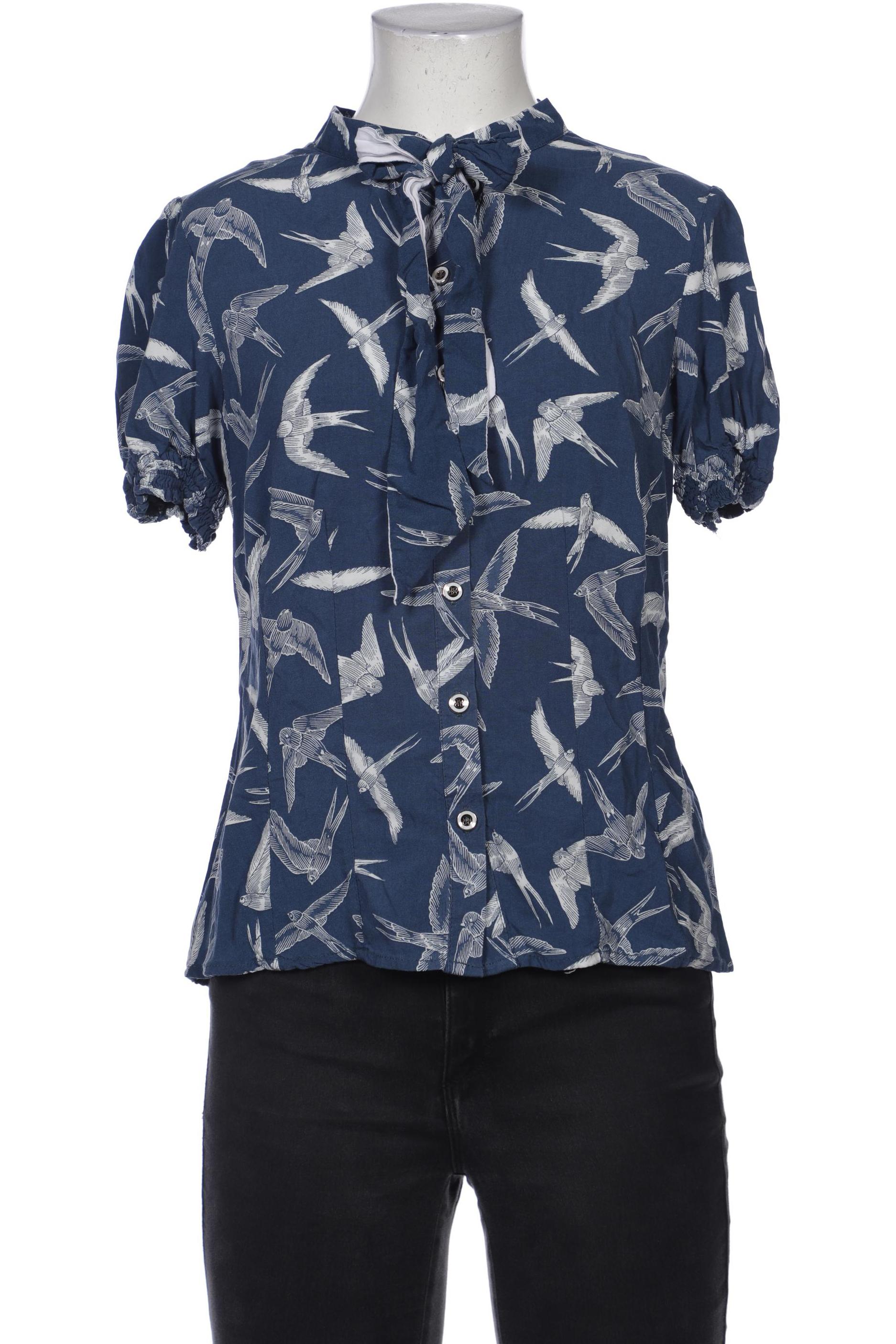

Hell Bunny Damen Bluse, blau, Gr. 10