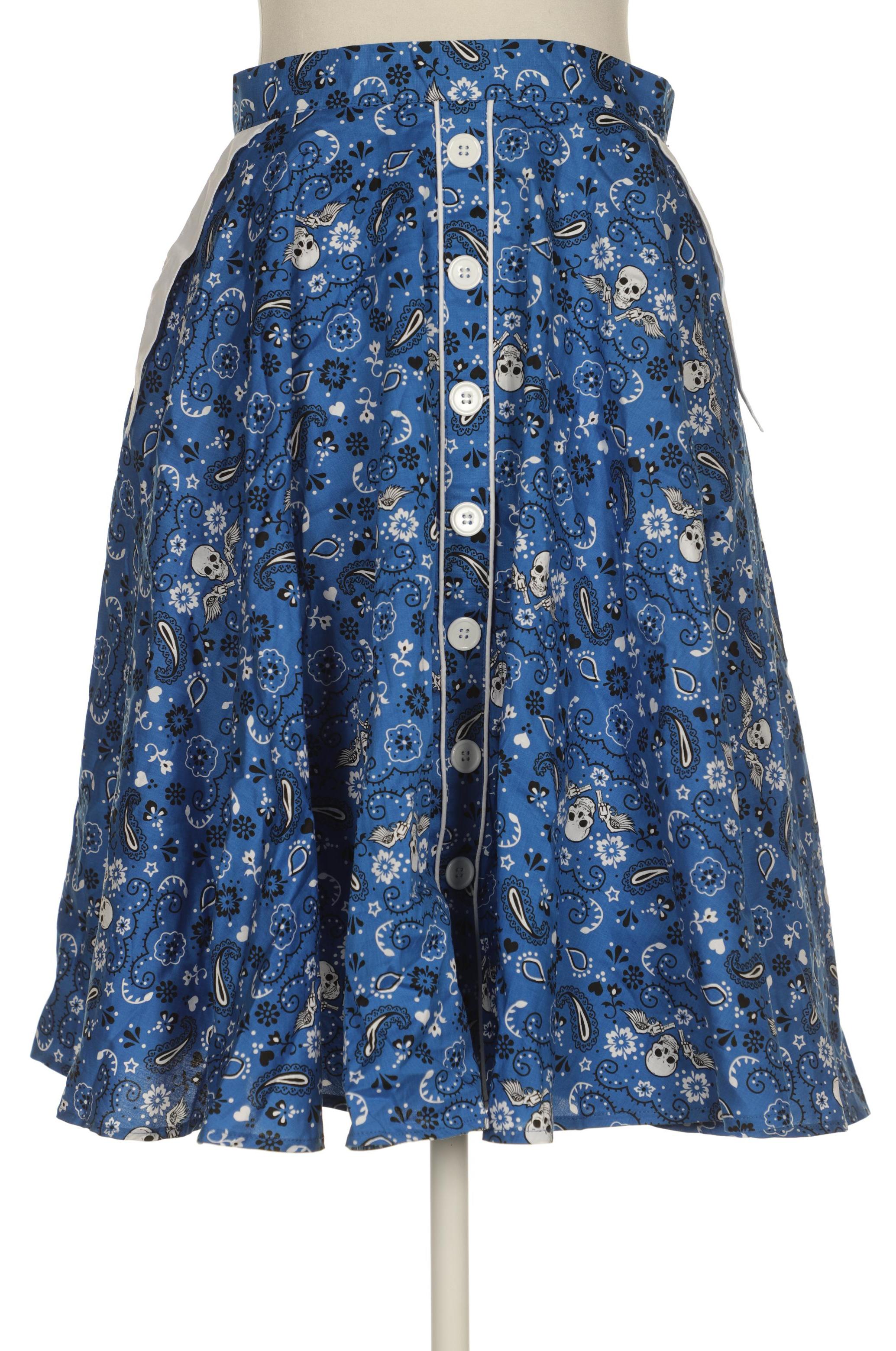 

Hell Bunny Damen Rock, blau